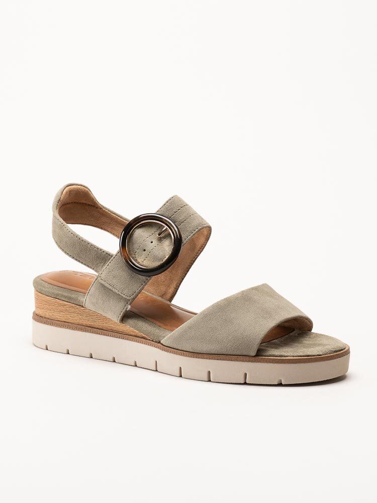 Tamaris - Gröna kilklackade sandaletter