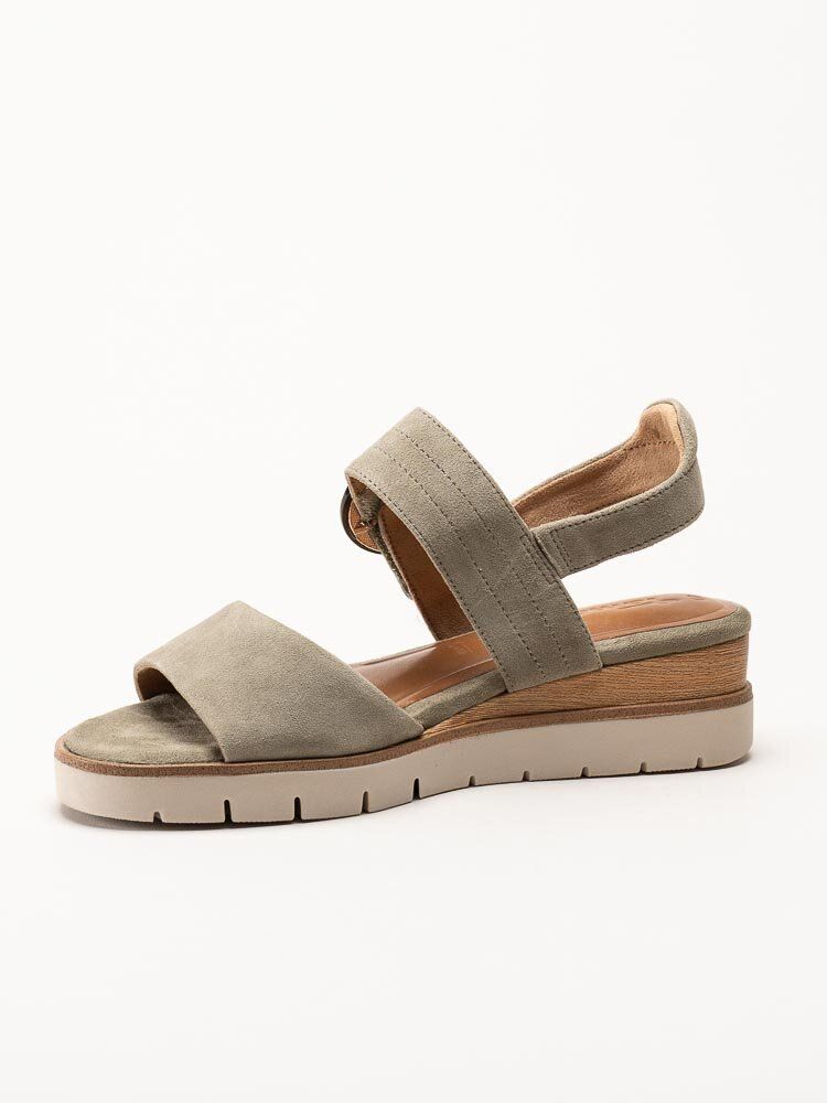 Tamaris - Gröna kilklackade sandaletter