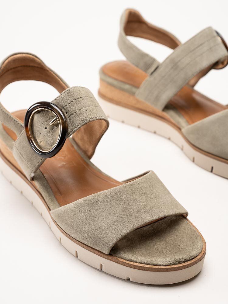 Tamaris - Gröna kilklackade sandaletter