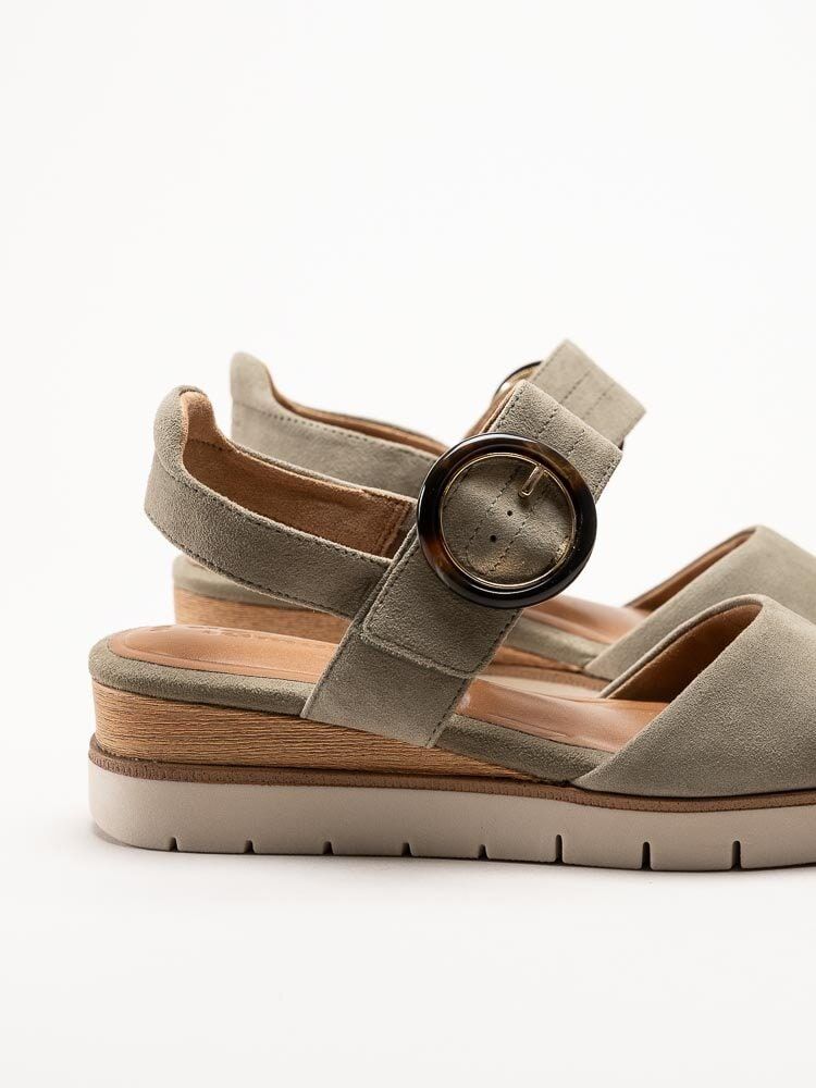 Tamaris - Gröna kilklackade sandaletter