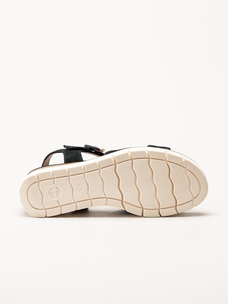 Tamaris - Mörkblå kilklackade sandaletter