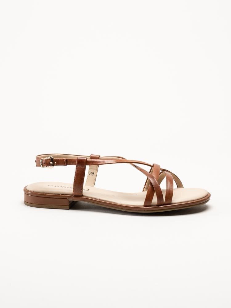 Caprice - Bruna remsandaler i skinn