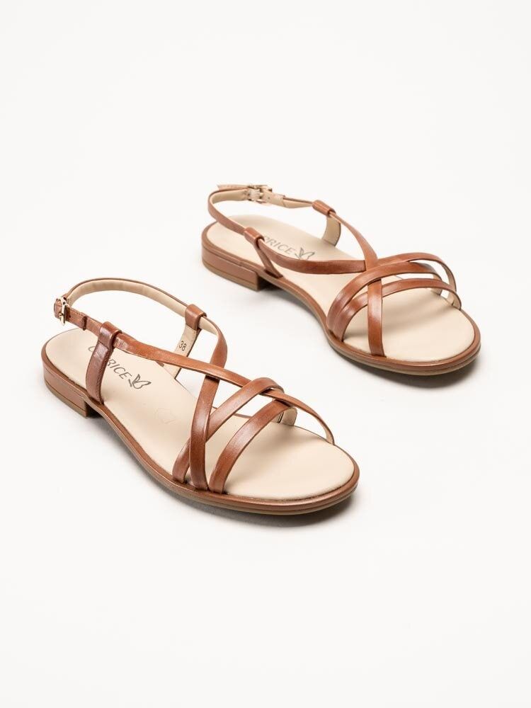 Caprice - Bruna remsandaler i skinn