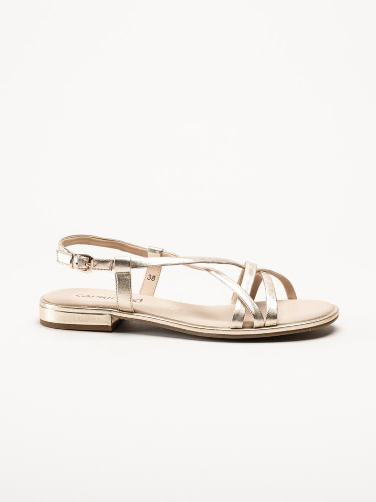Caprice - Guldmetallic remsandaler i skinn