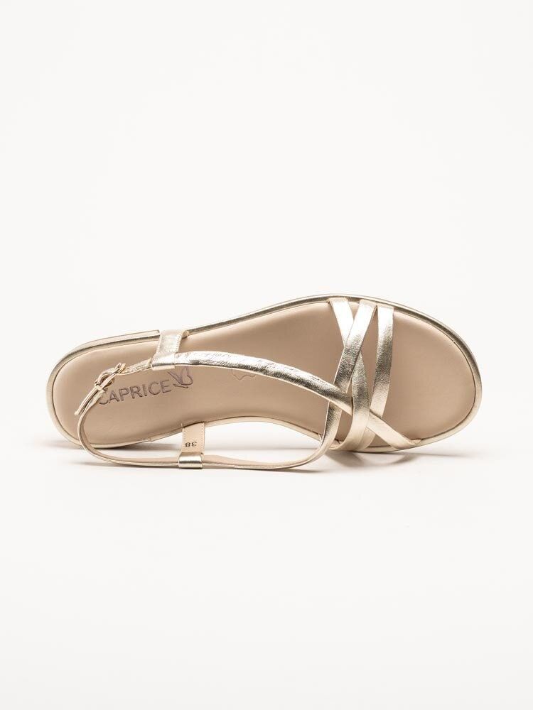 Caprice - Guldmetallic remsandaler i skinn