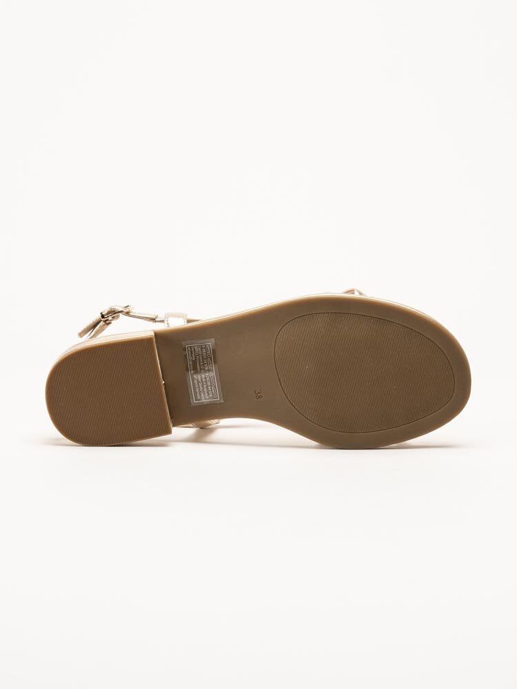 Caprice - Guldmetallic remsandaler i skinn