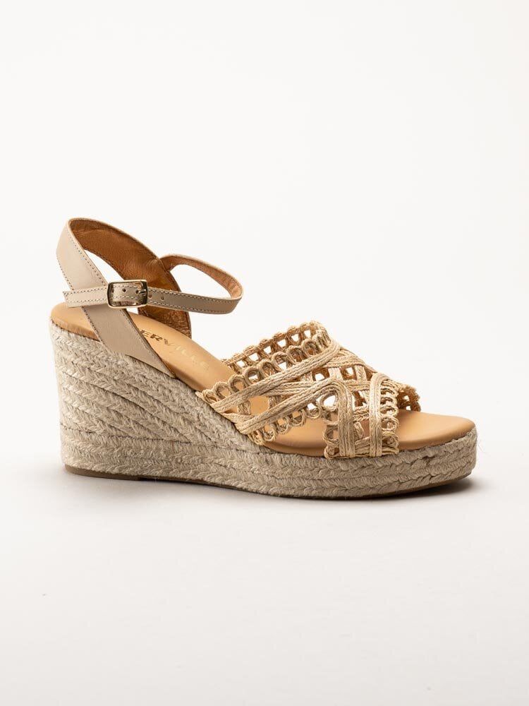 Alberville - Viveca Macrame - Beige kilklackade sandaletter