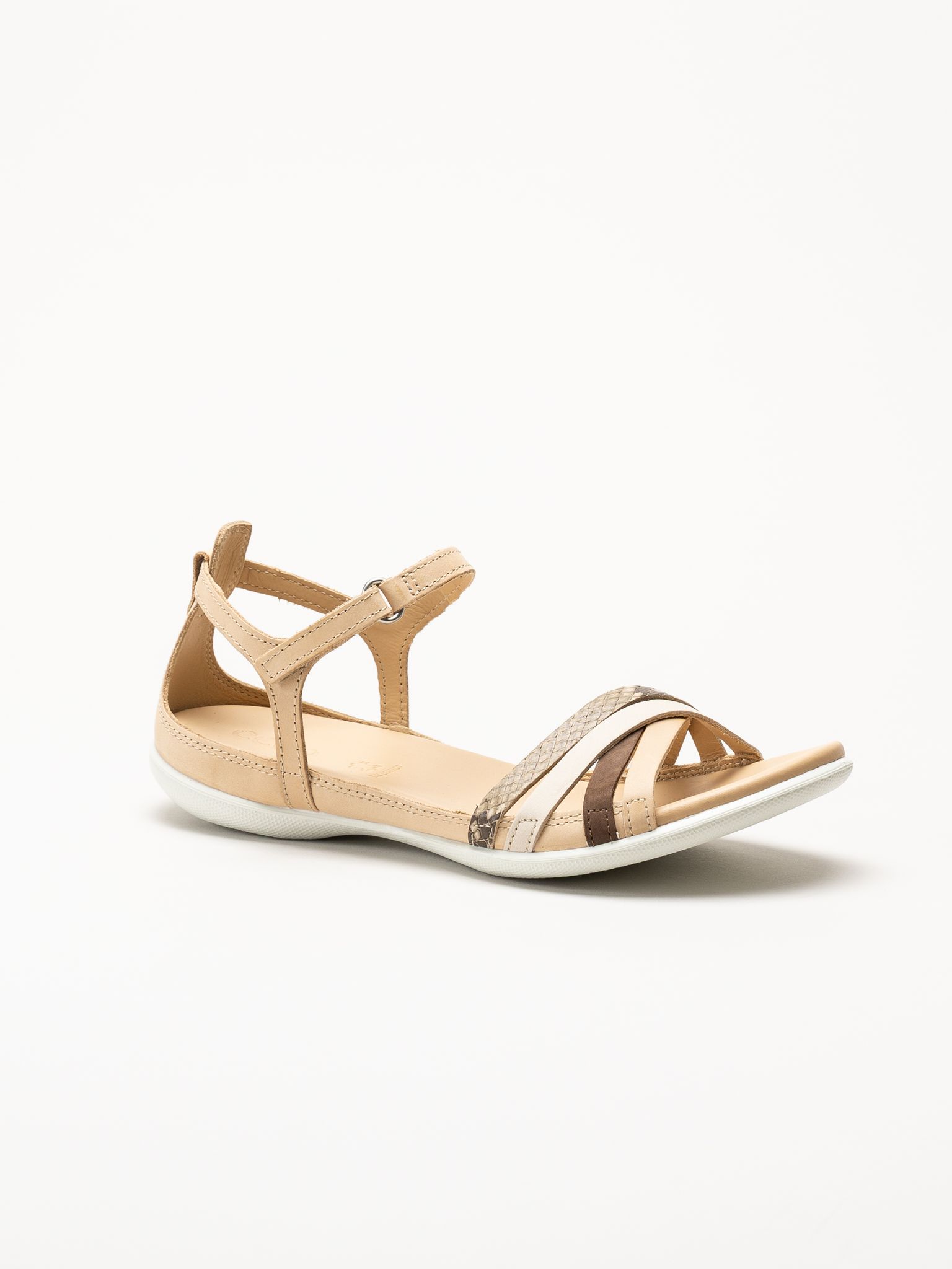 Ecco - Flash - Beige remsandaler i skinn