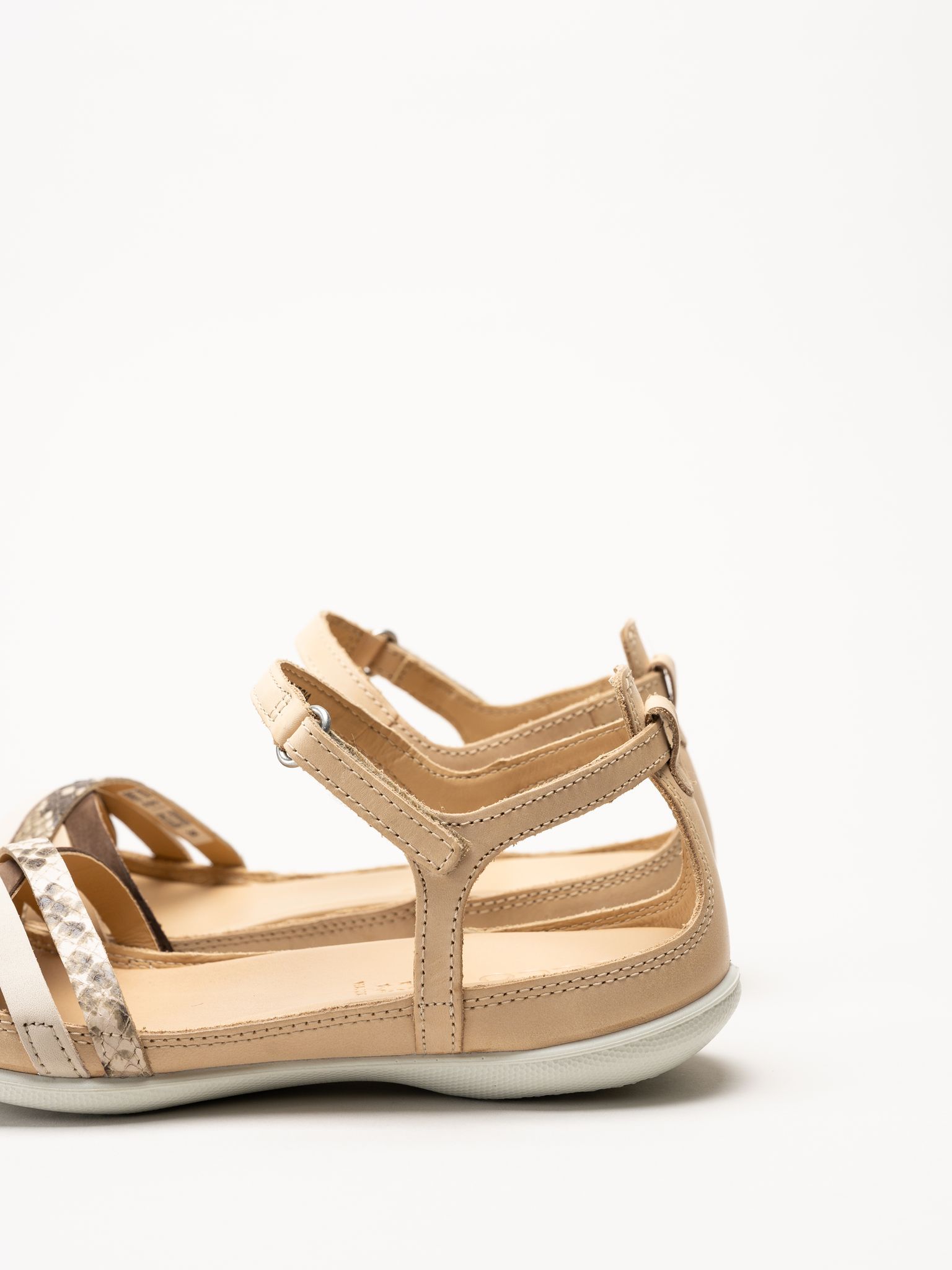 Ecco - Flash - Beige remsandaler i skinn