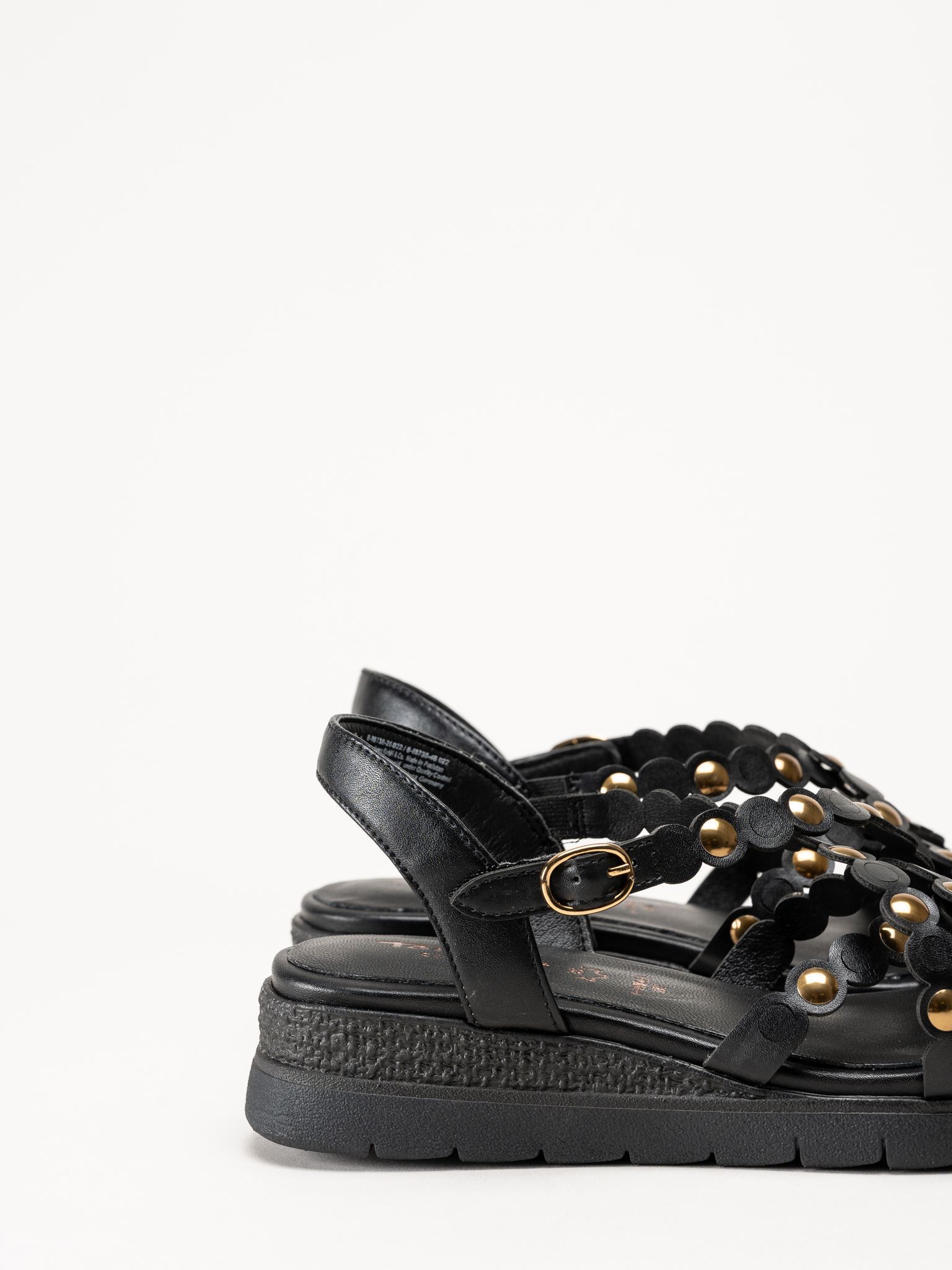 Tamaris - Wide fit - Svarta sandaler