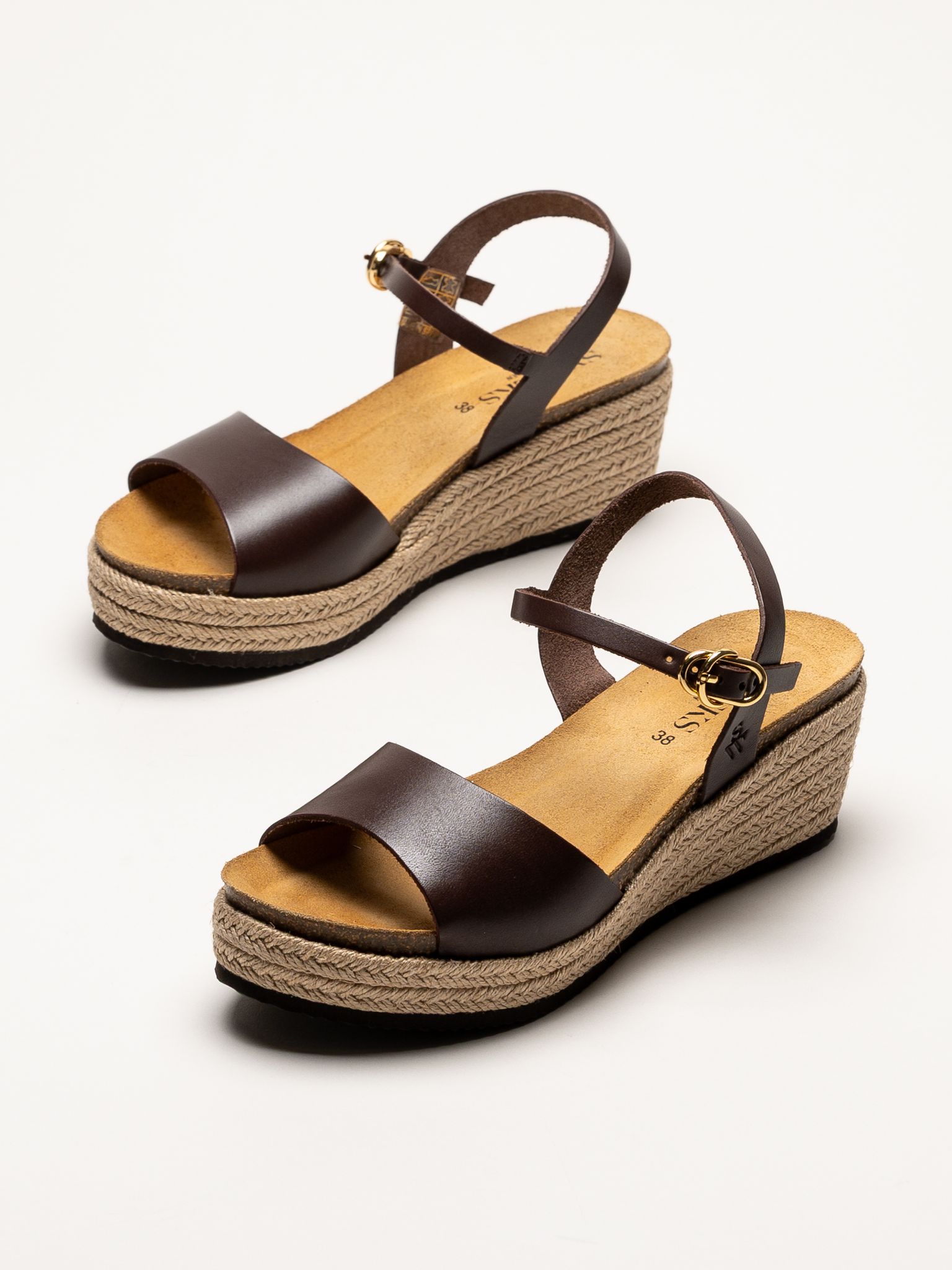 Sweeks - Elise - Mörkbruna espadrillos