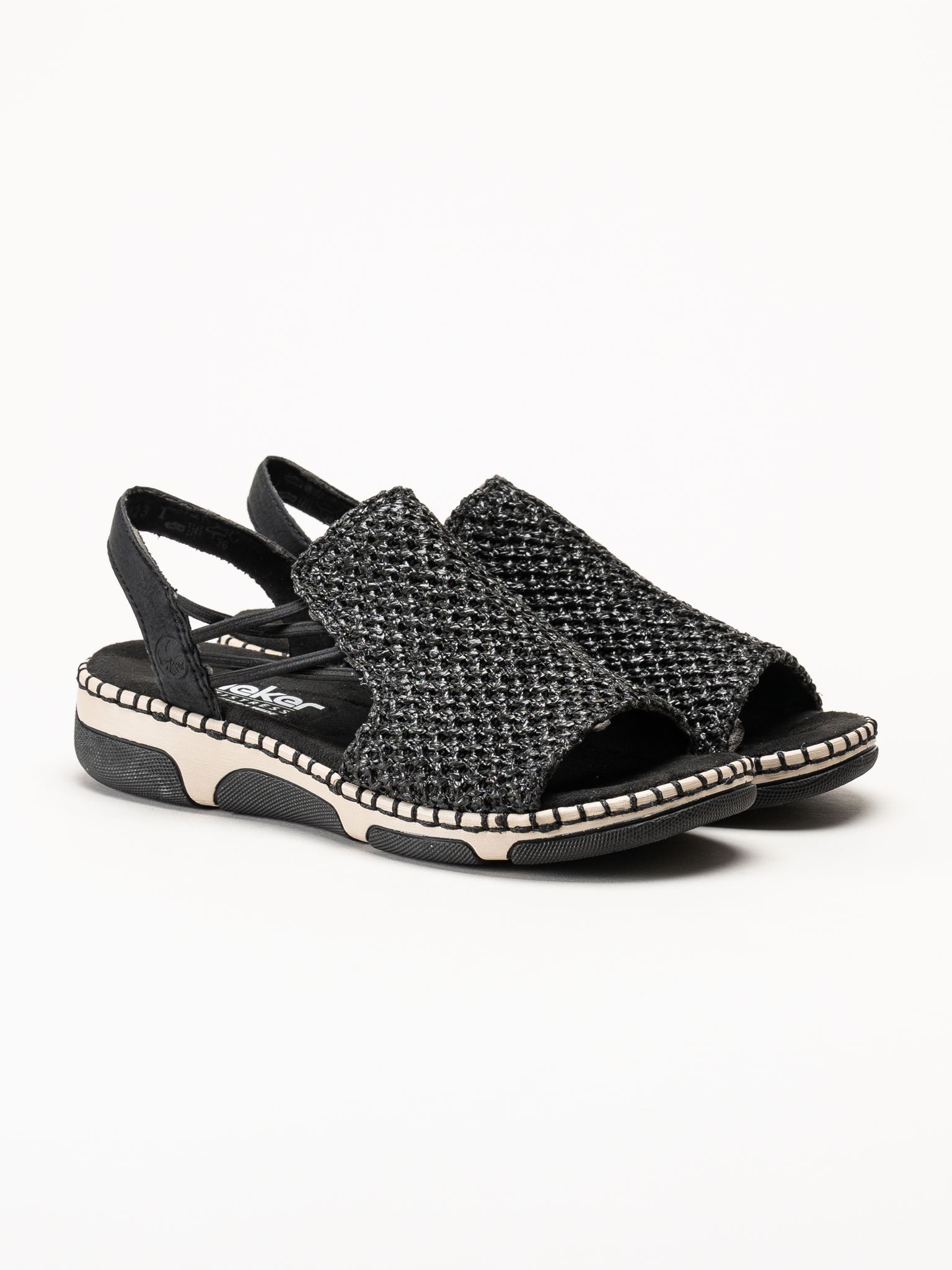 Rieker - Svarta sandaler