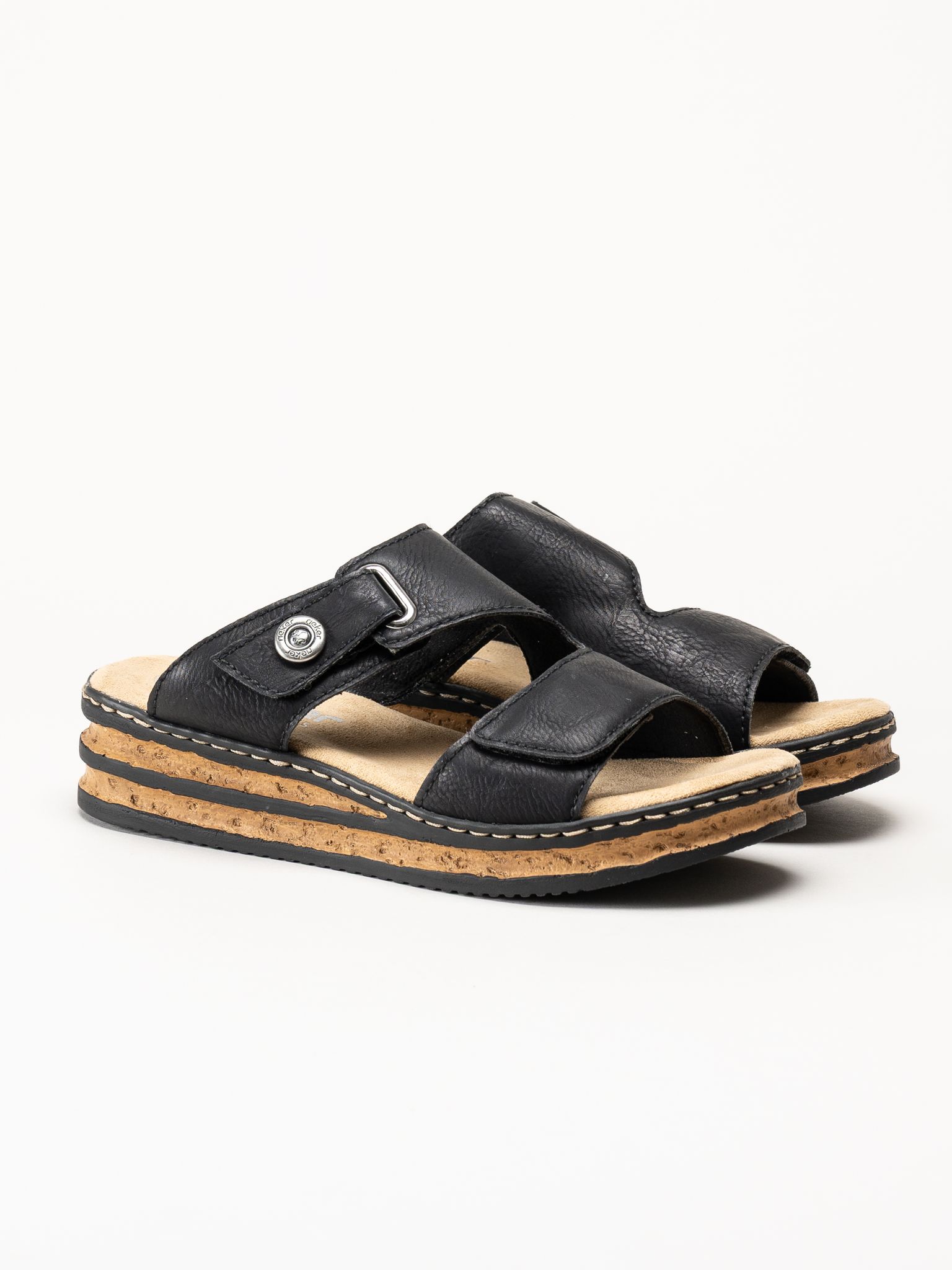 Rieker - Svarta sandaler