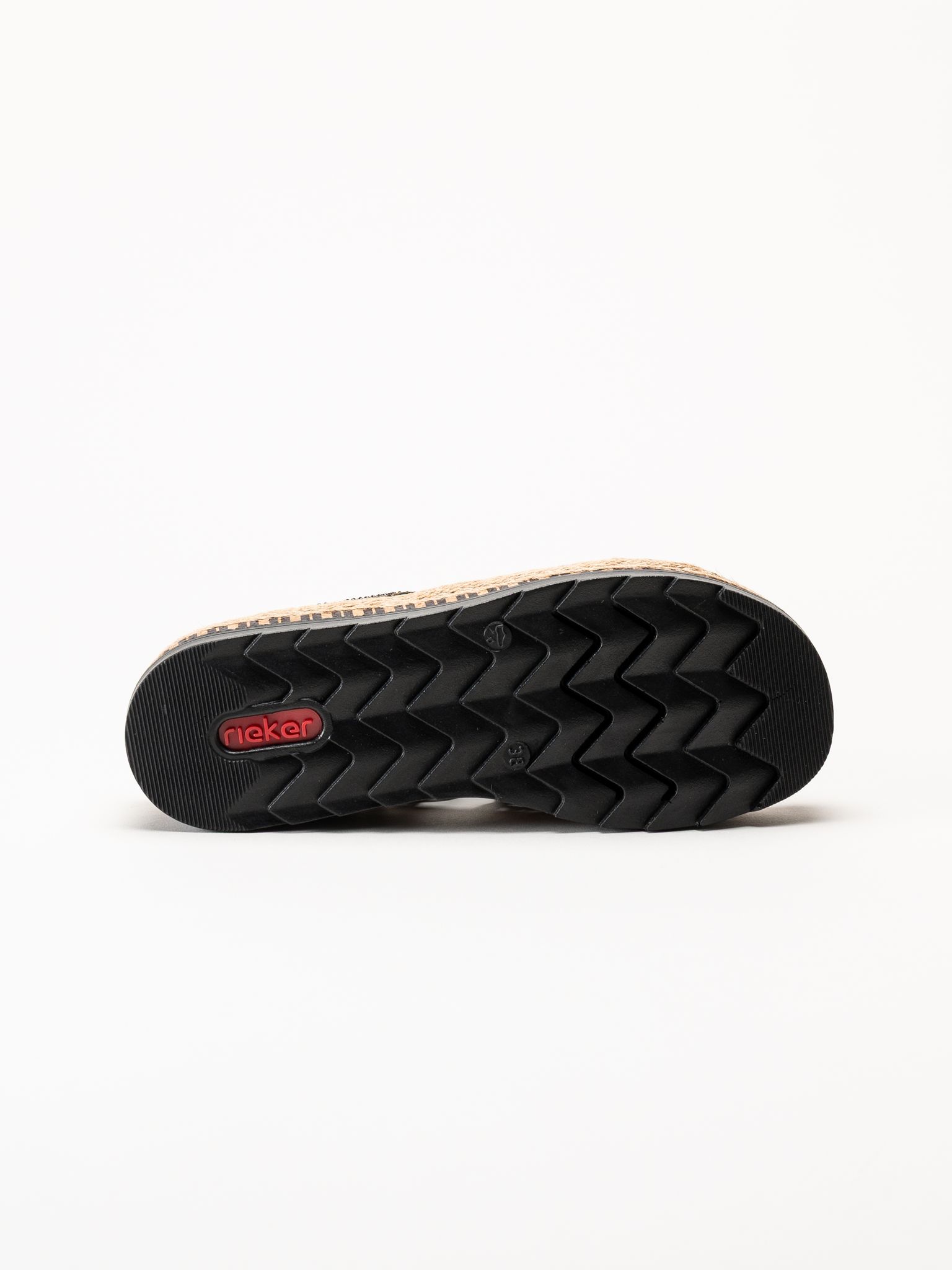 Rieker - Mörkbruna slip in sandaler