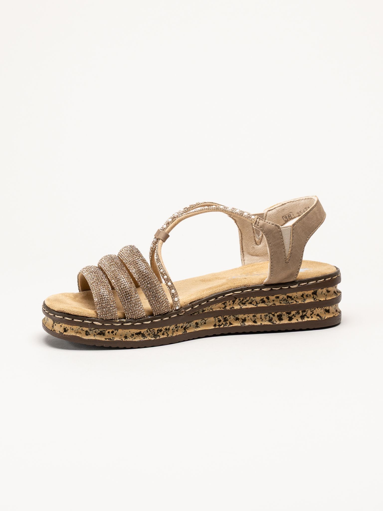 Rieker - Guldfärgade sandaletter