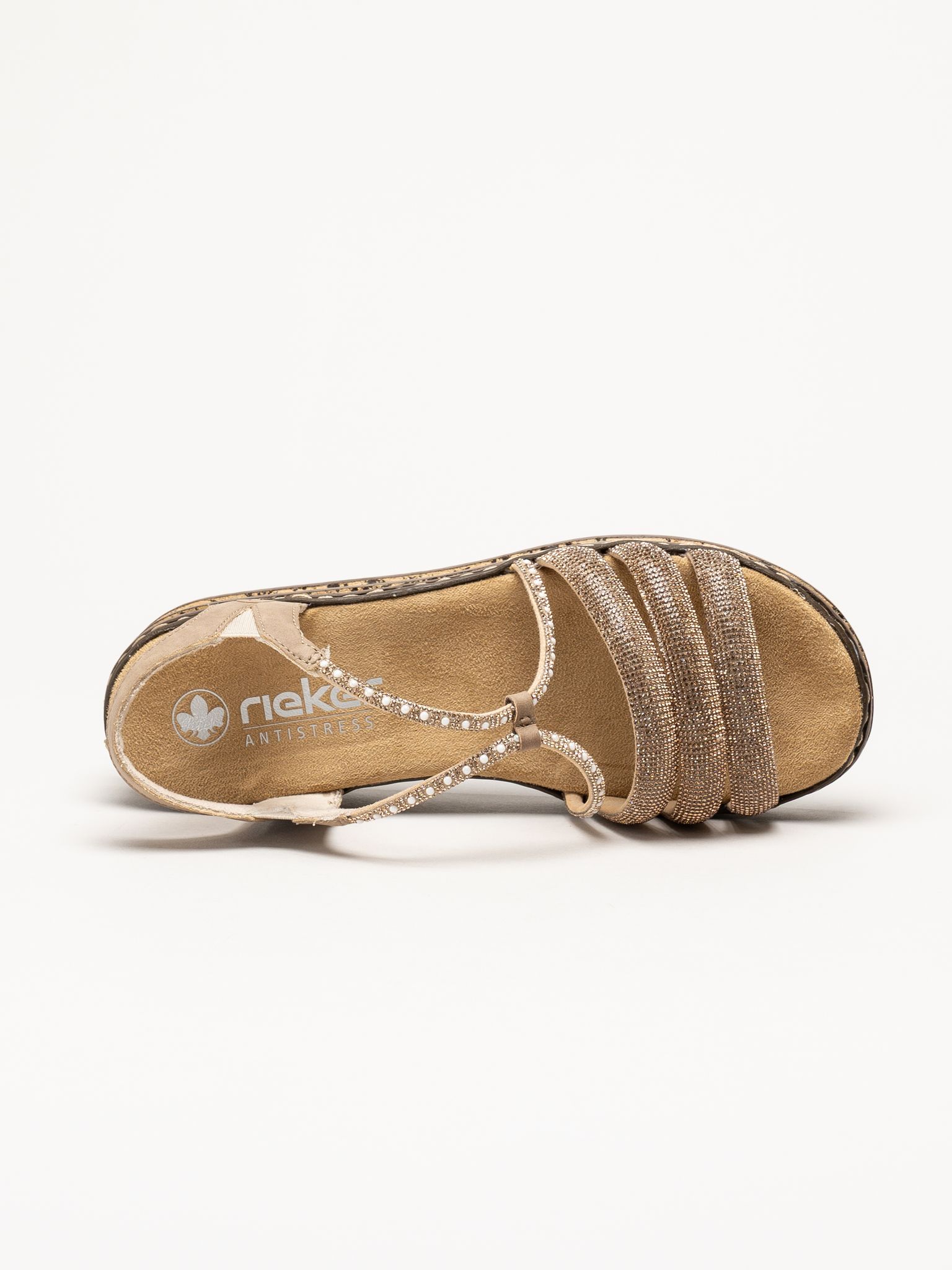 Rieker - Guldfärgade sandaletter