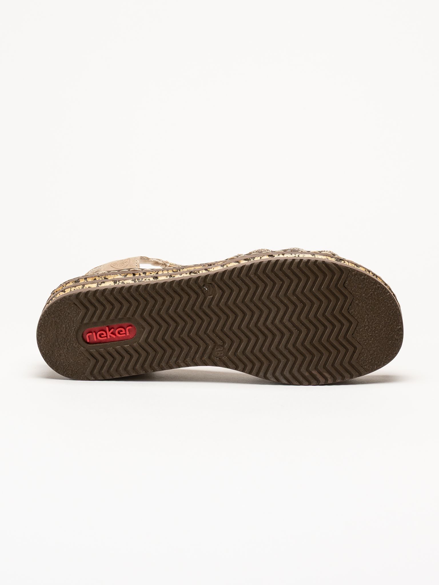 Rieker - Guldfärgade sandaletter
