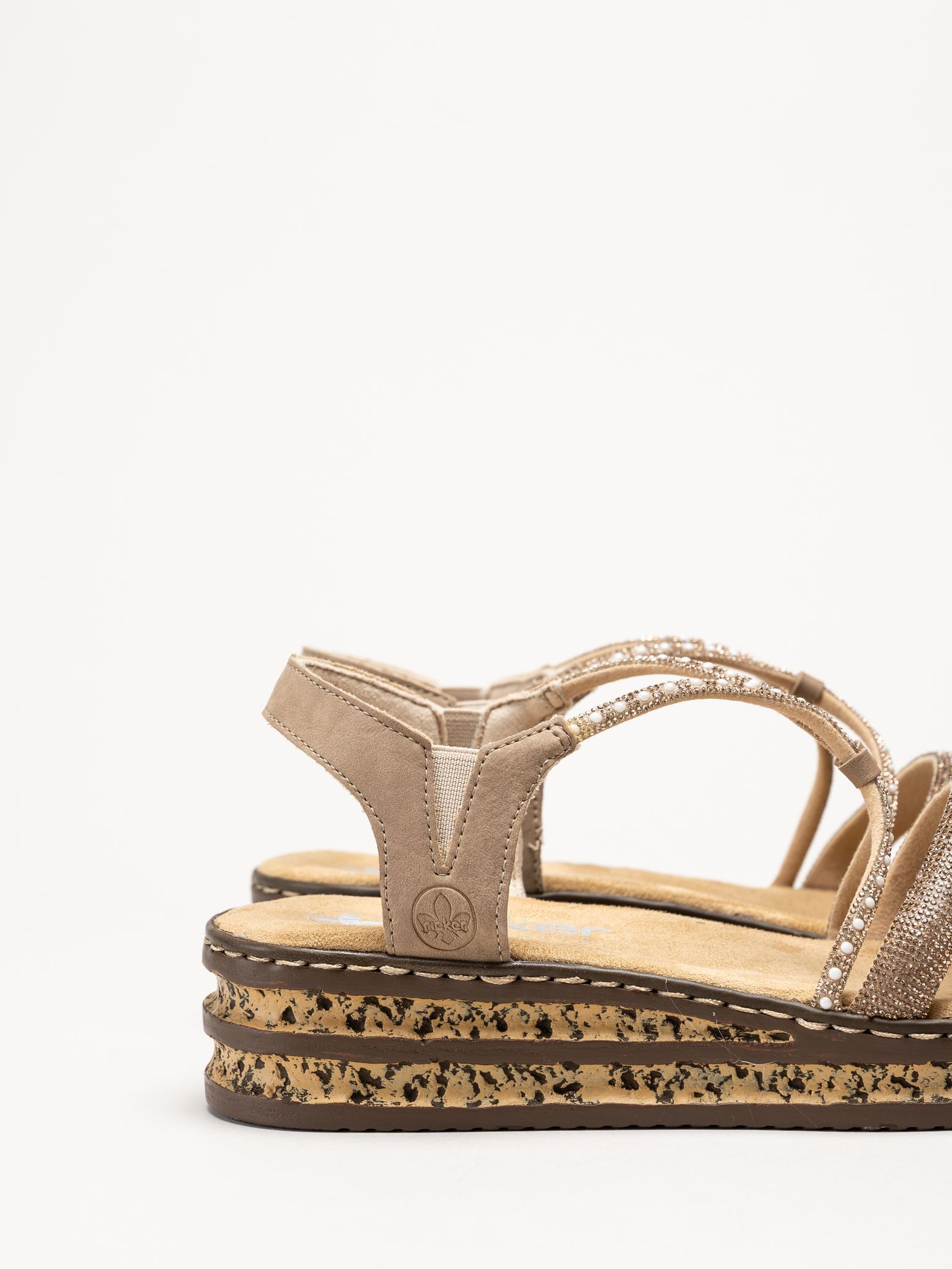 Rieker - Guldfärgade sandaletter