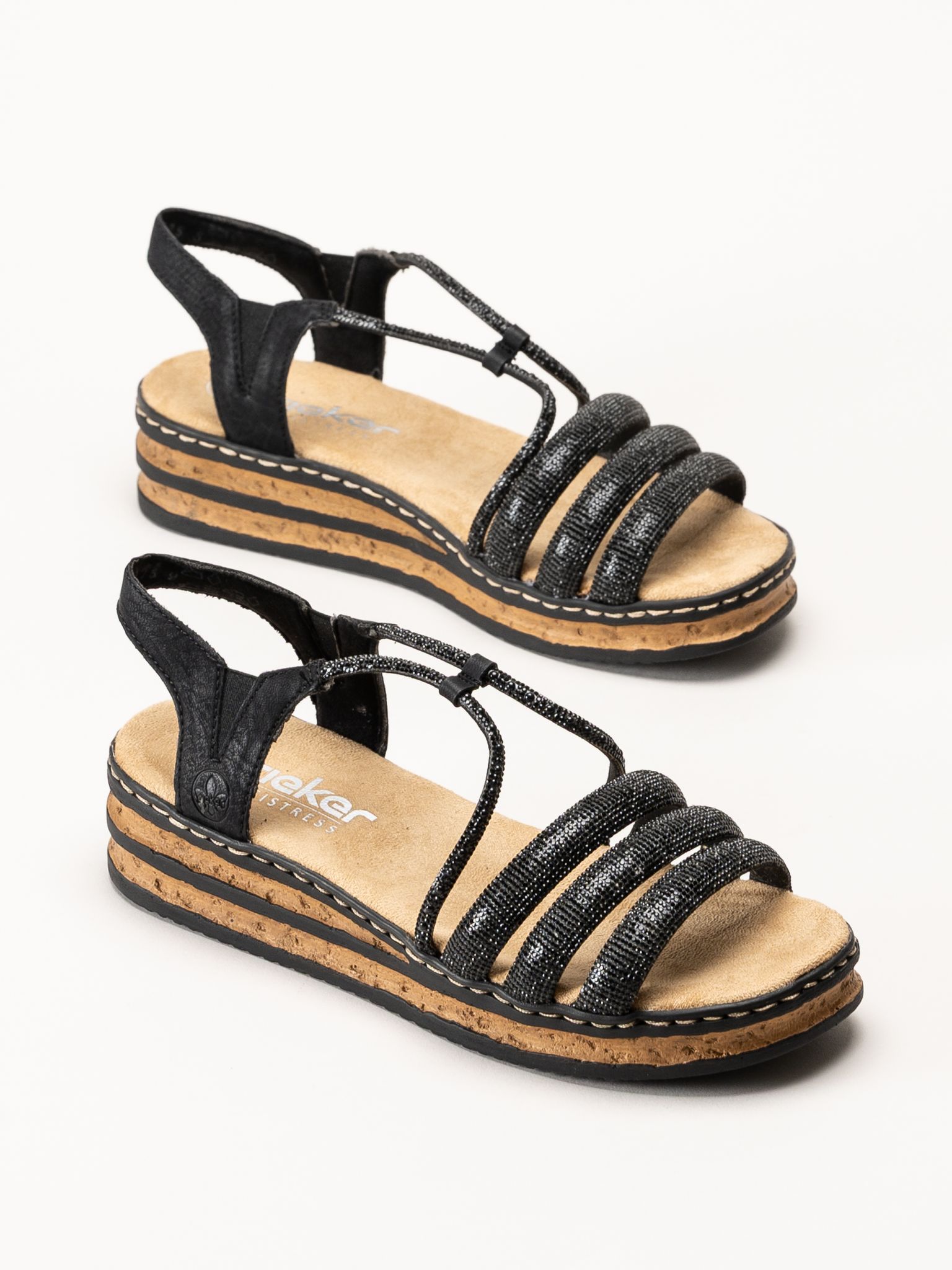 Rieker - Svarta sandaletter