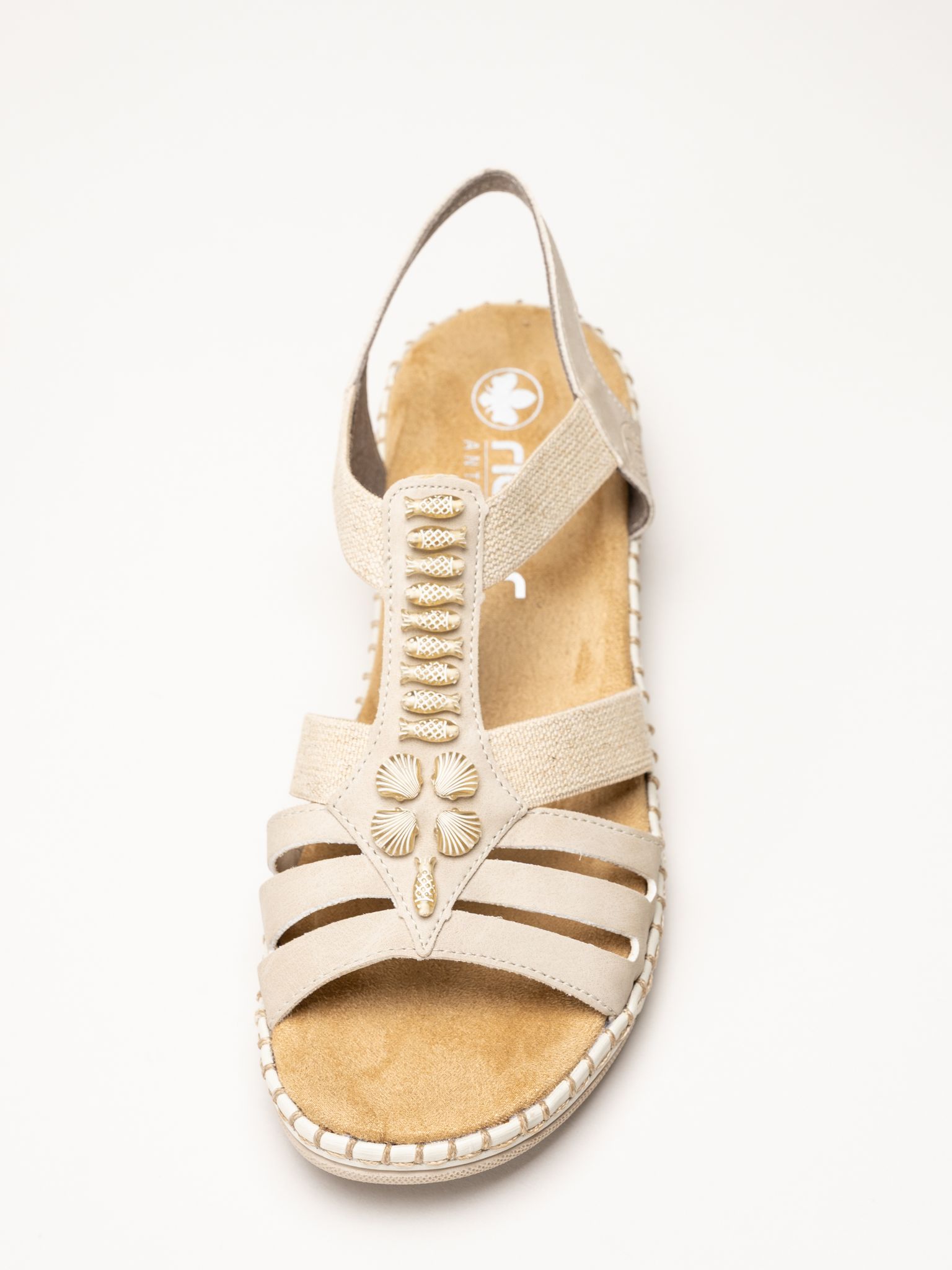 Rieker - Beige dekorerad sandal