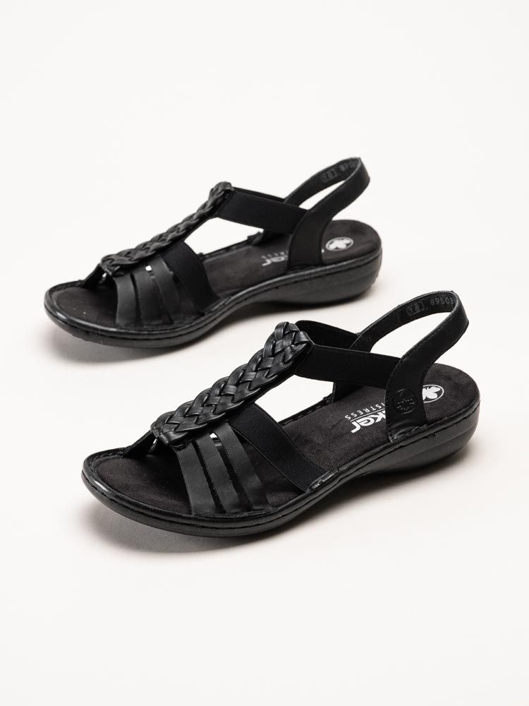 Rieker - Svarta remsandaler