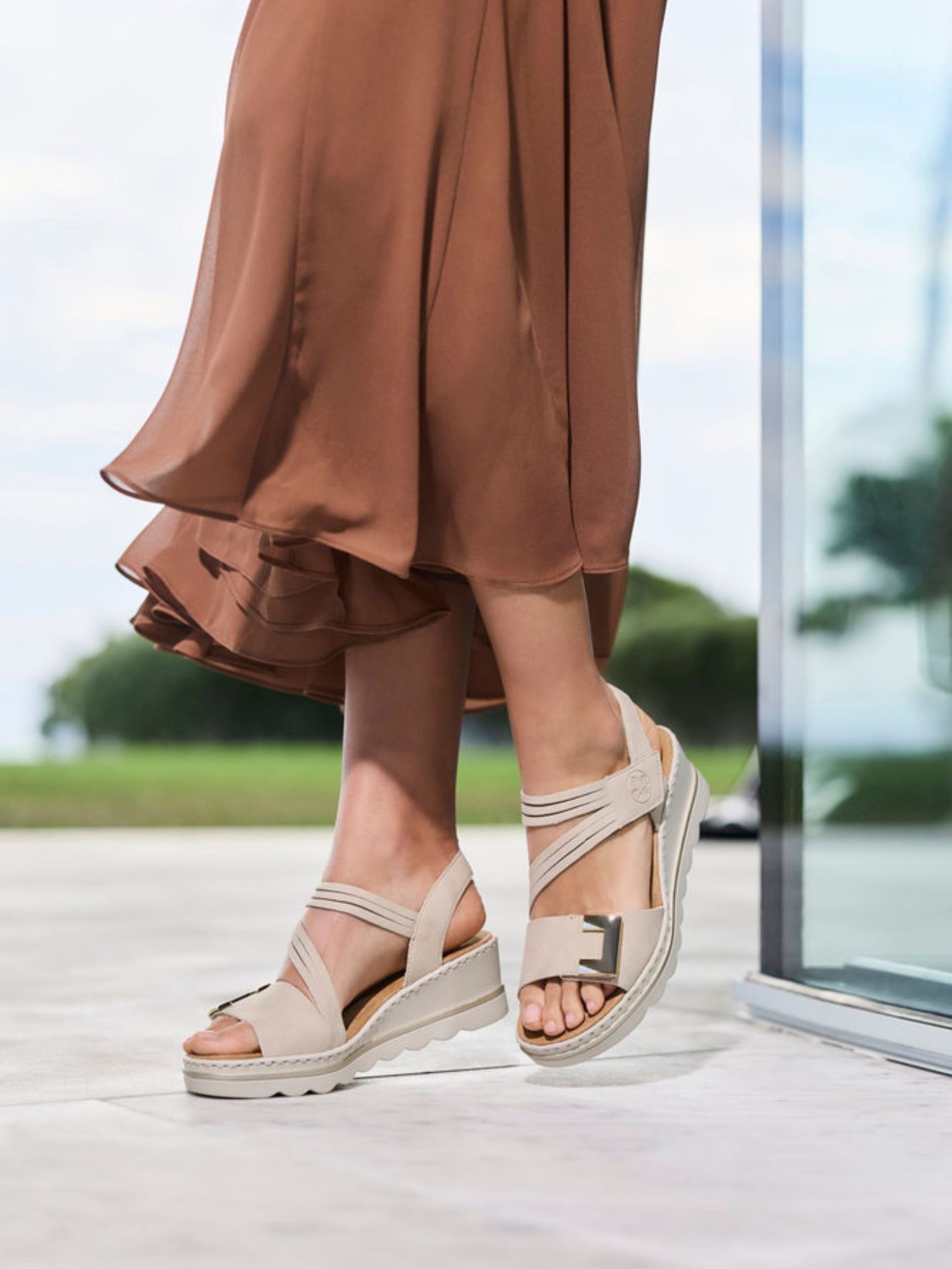 Rieker - Beige sandaletter