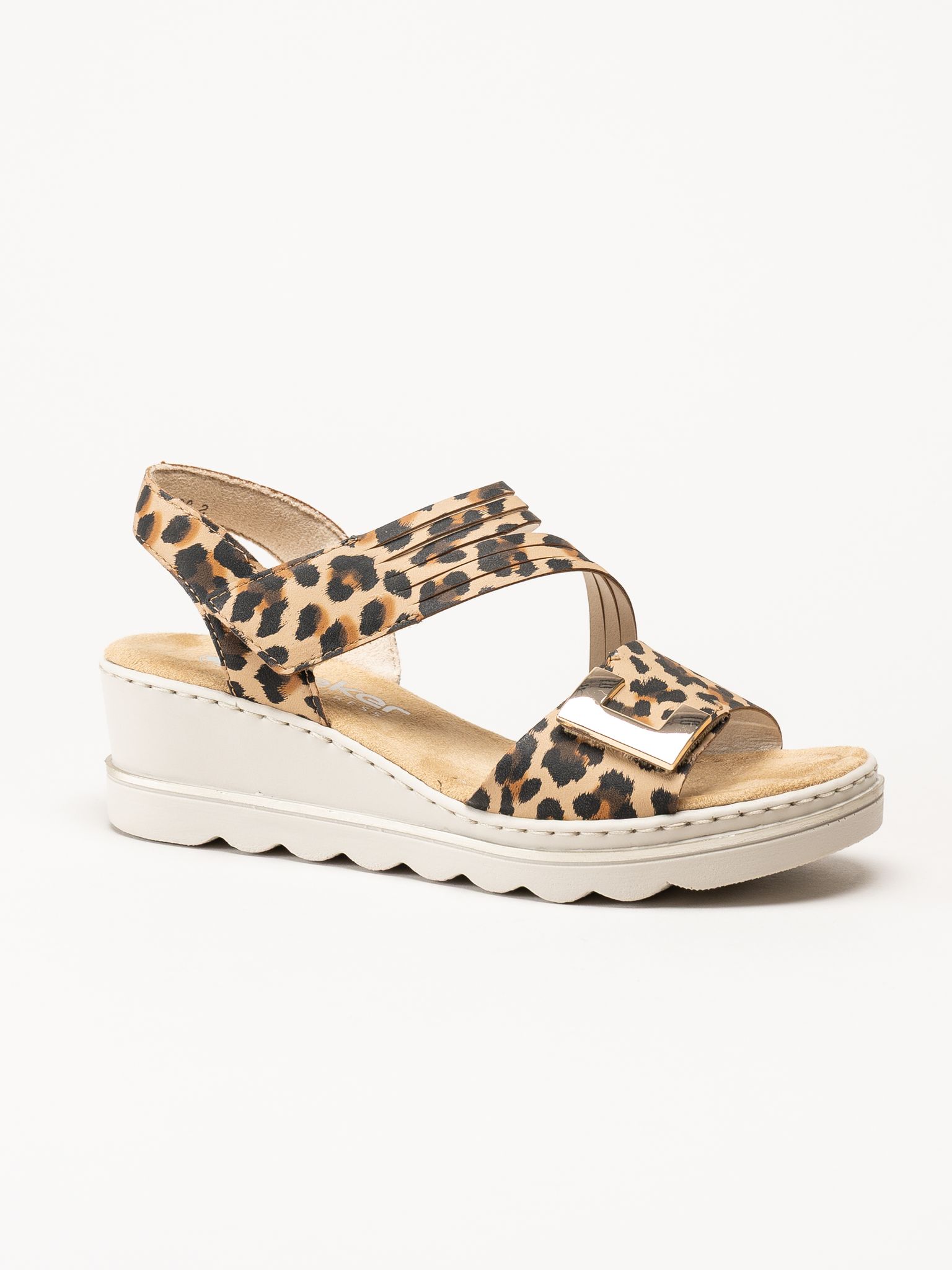 Rieker - Leopardmönstrade sandaletter