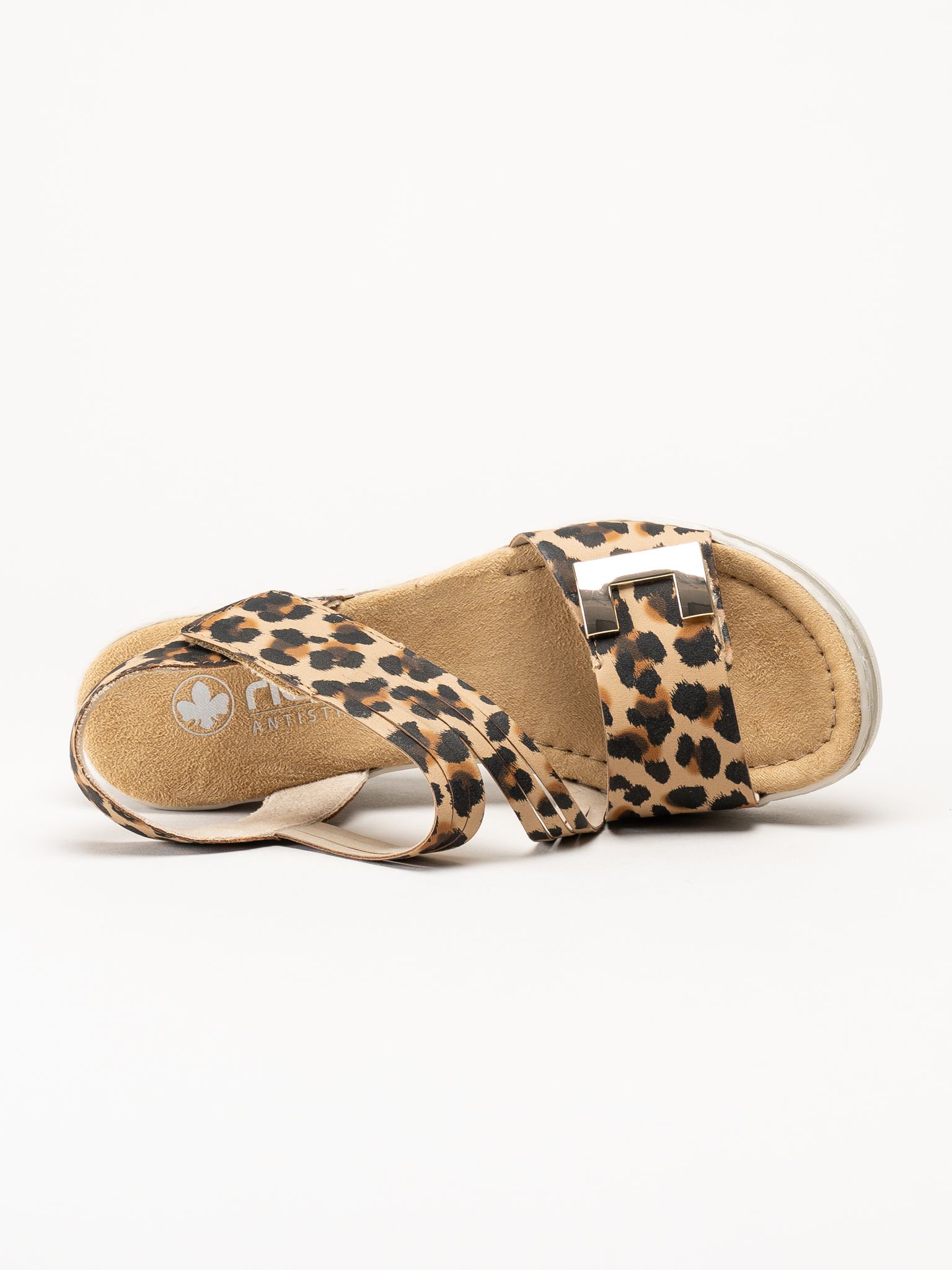 Rieker - Leopardmönstrade sandaletter