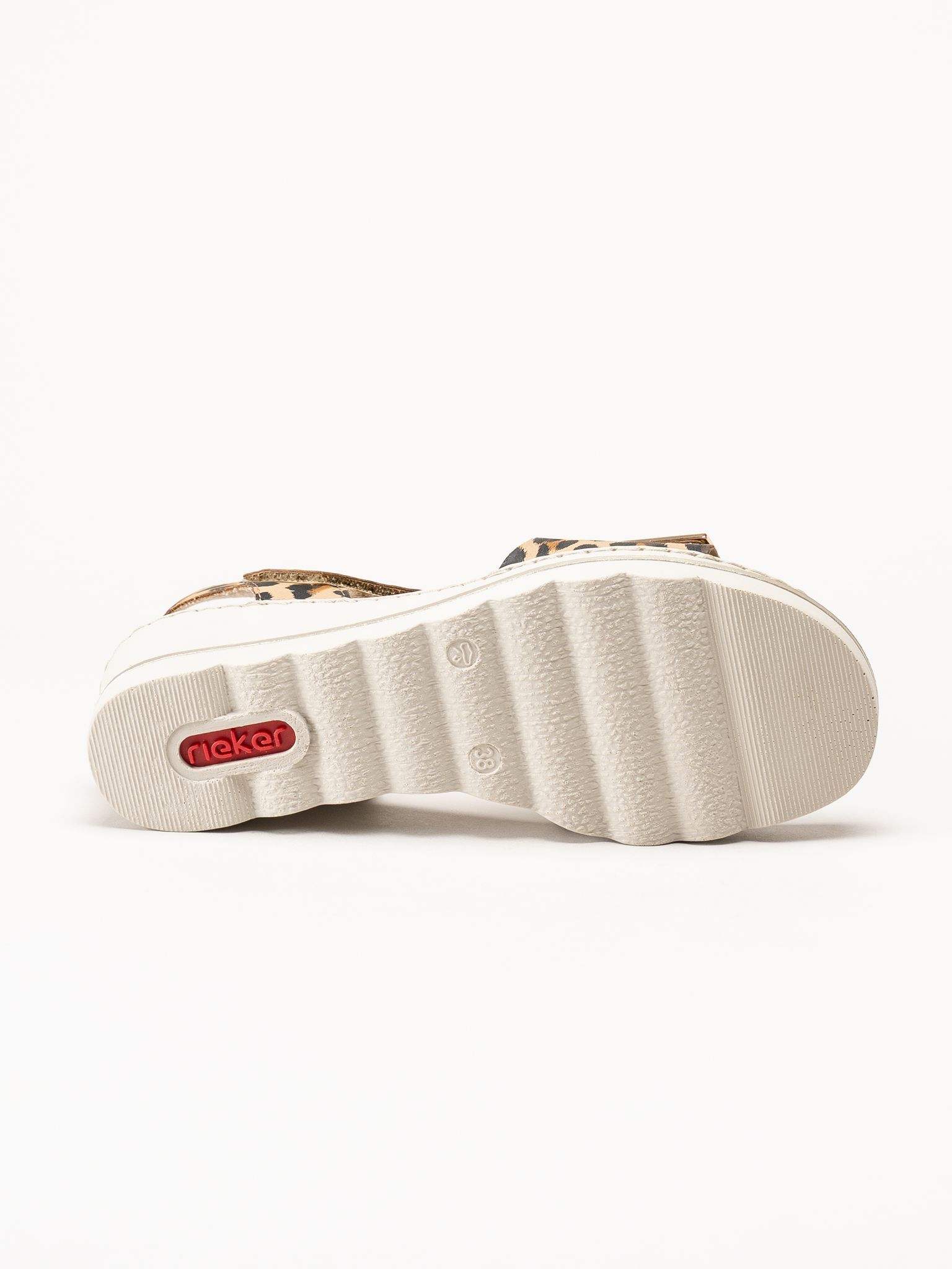 Rieker - Leopardmönstrade sandaletter