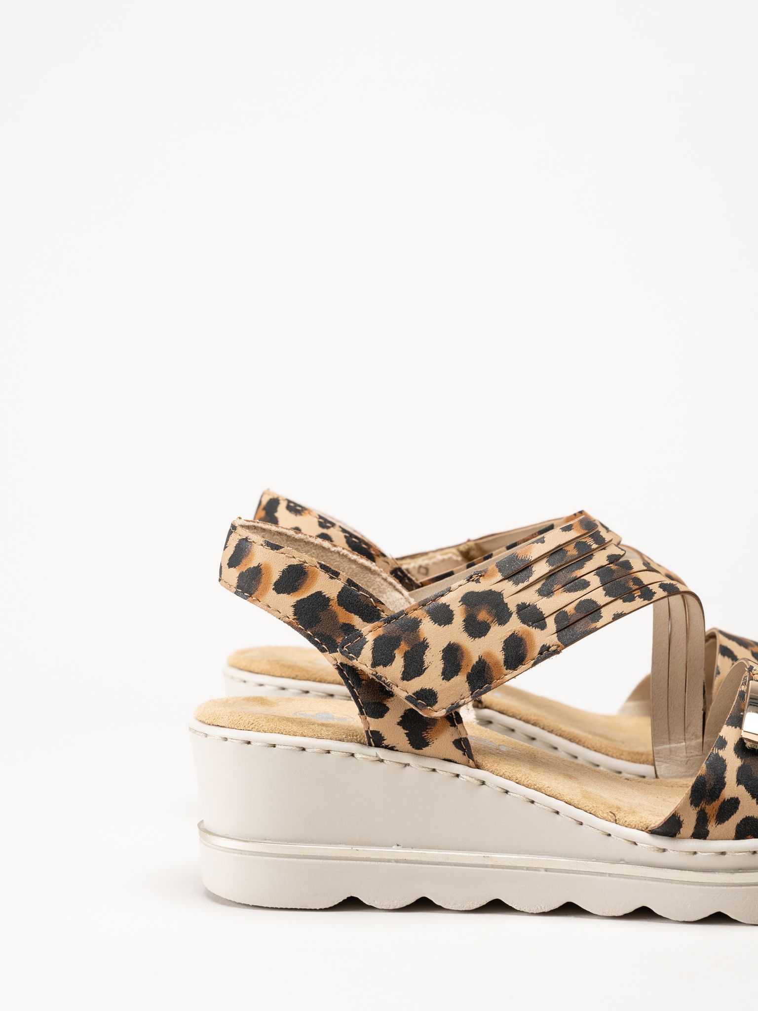 Rieker - Leopardmönstrade sandaletter