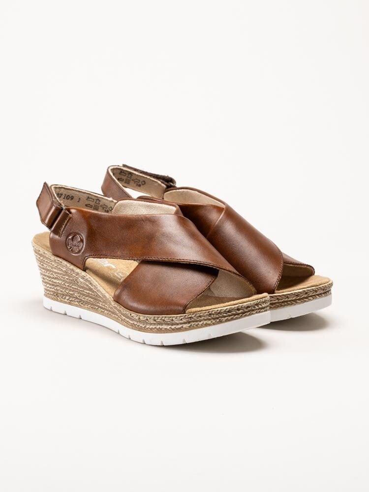 Rieker - Bruna kilklackade sandaletter
