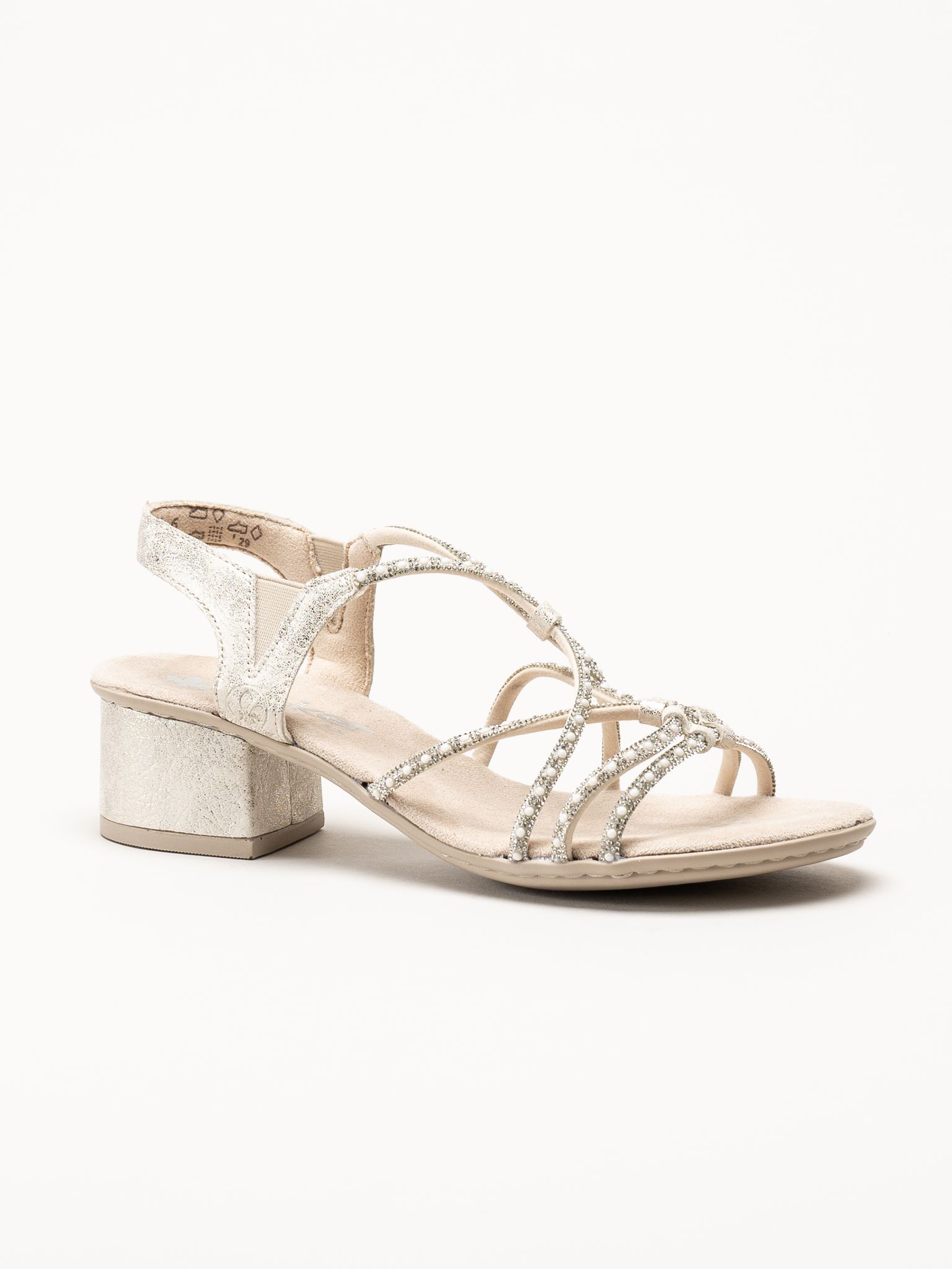 Rieker - Guldfärgade sandaletter