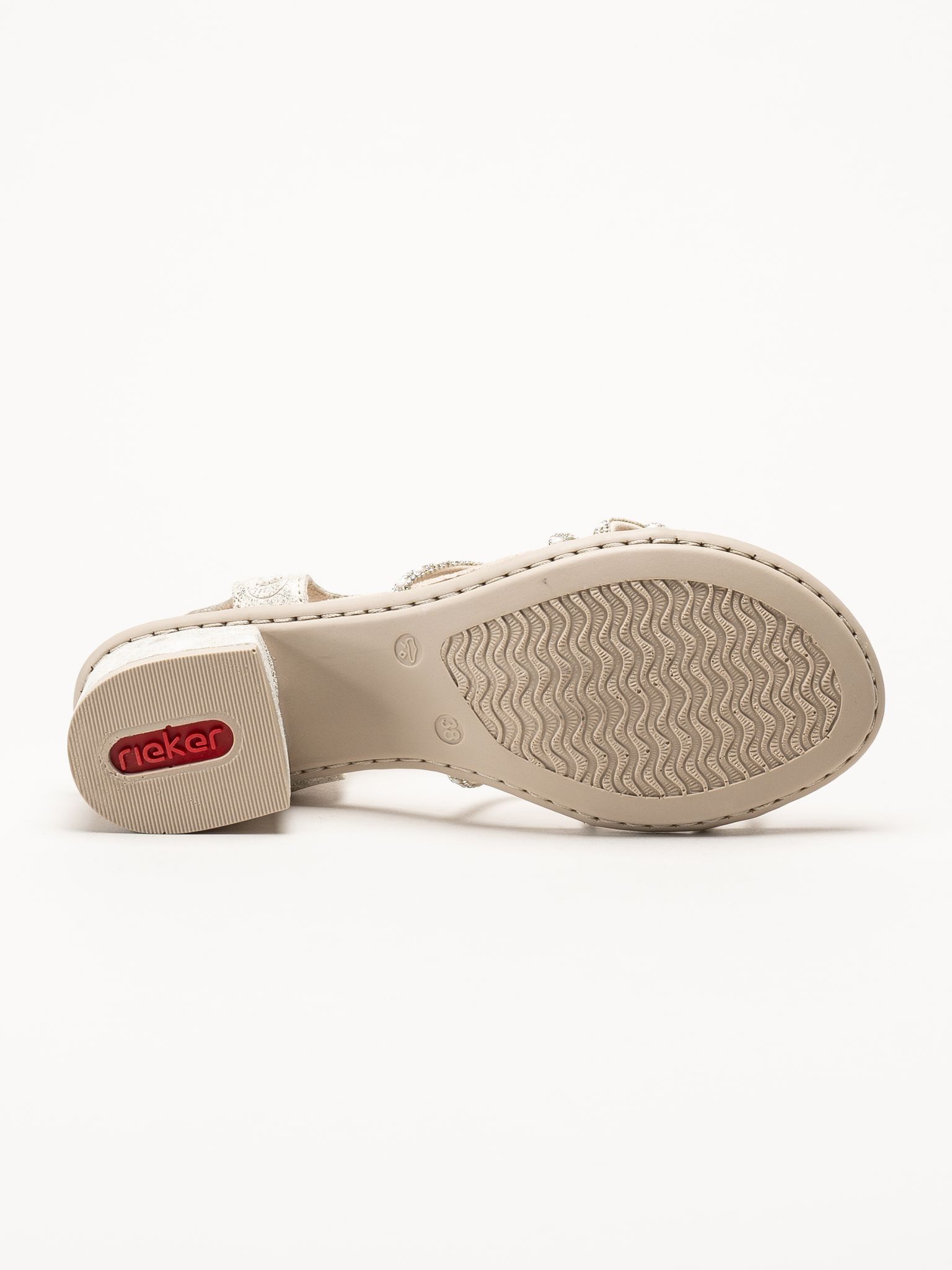 Rieker - Guldfärgade sandaletter