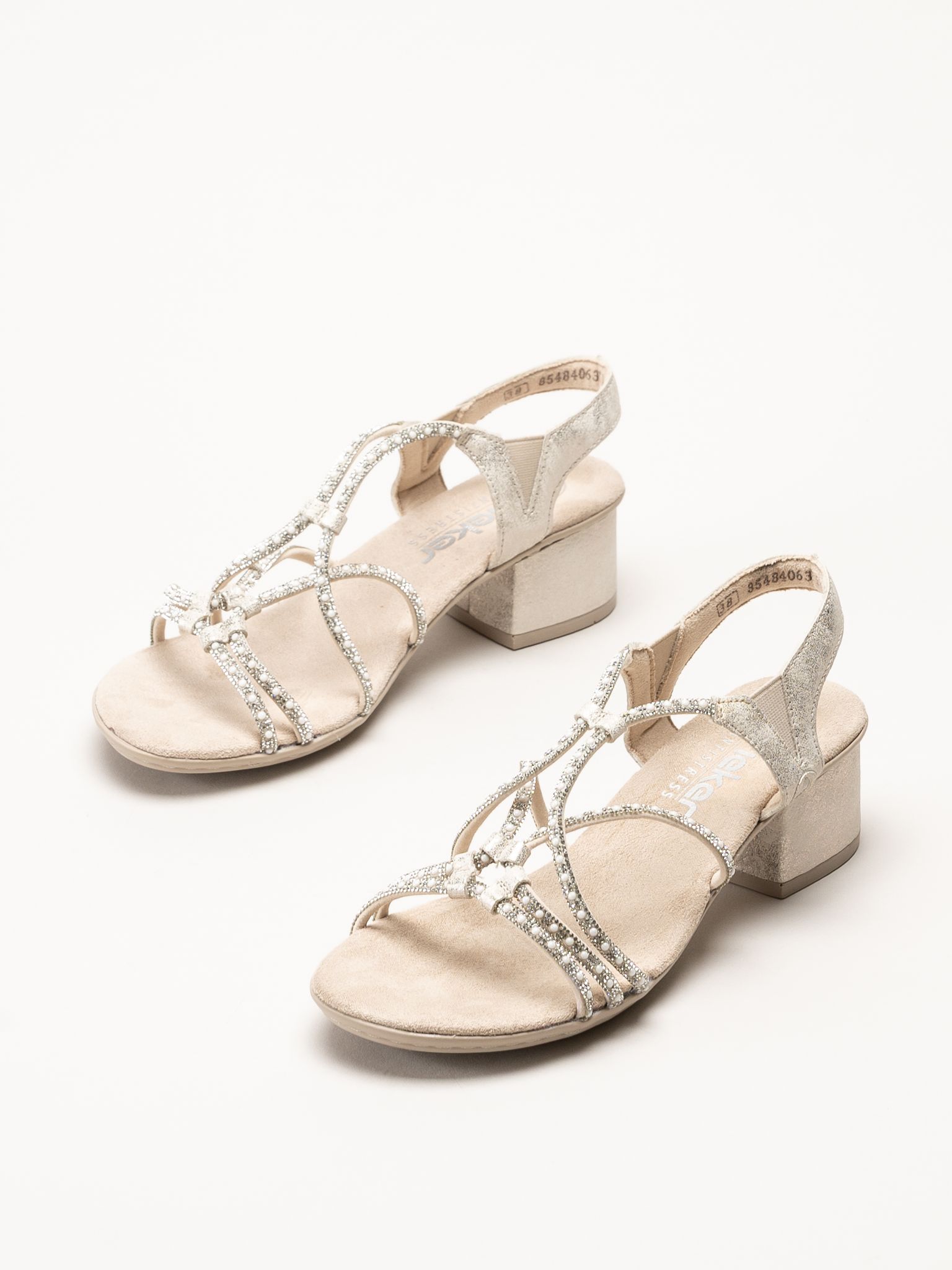 Rieker - Guldfärgade sandaletter