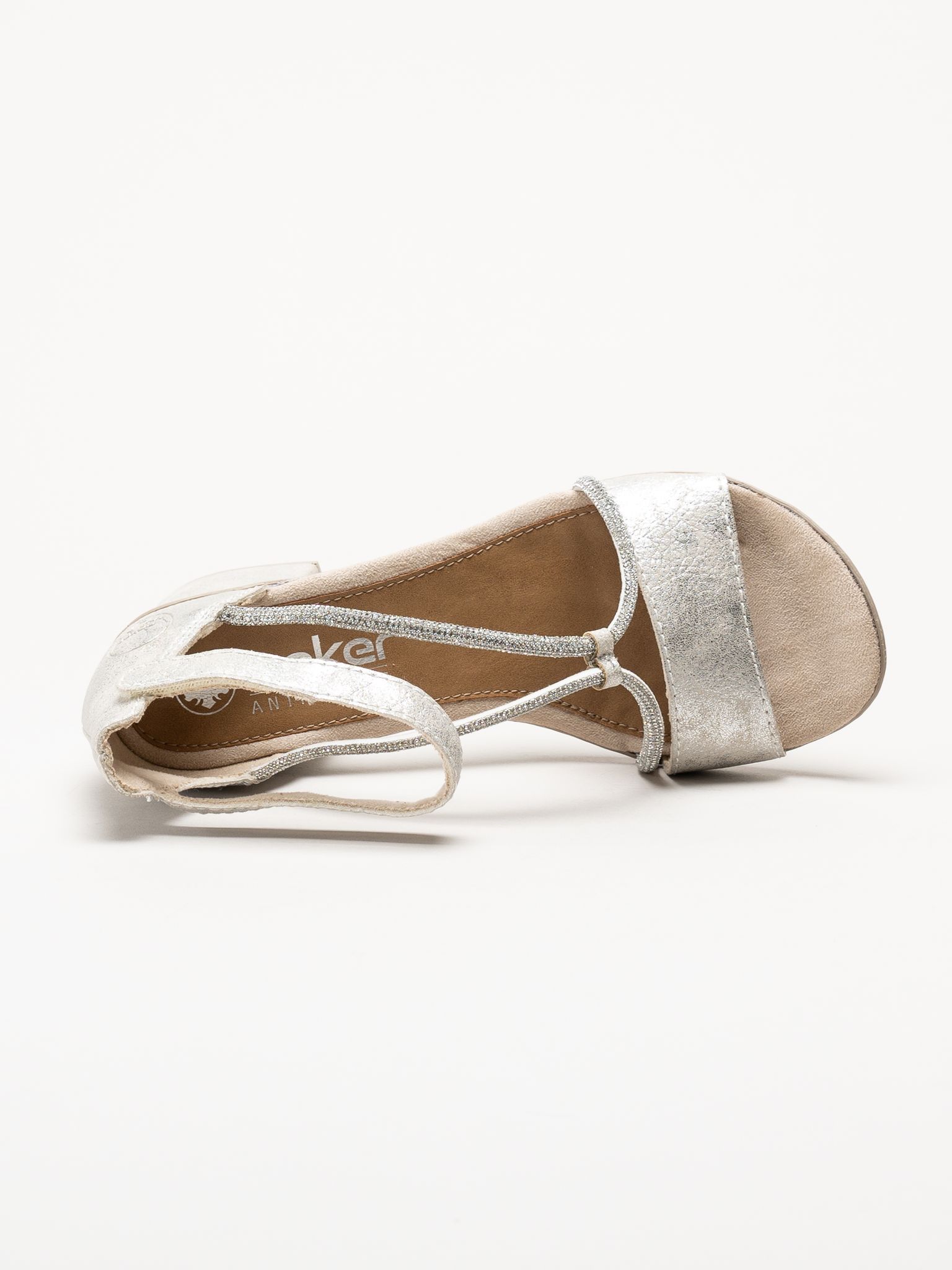 Rieker - Silverfärgade sandaletter