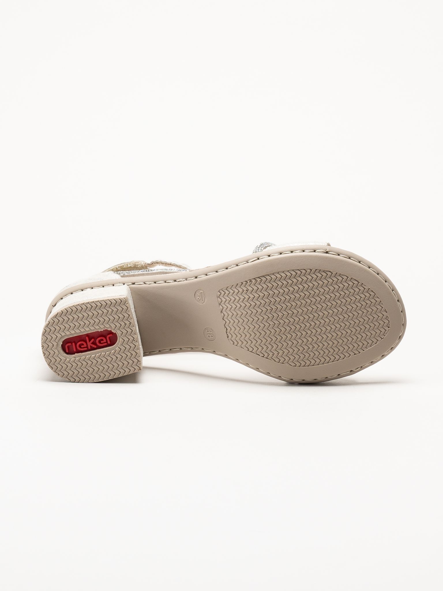 Rieker - Silverfärgade sandaletter
