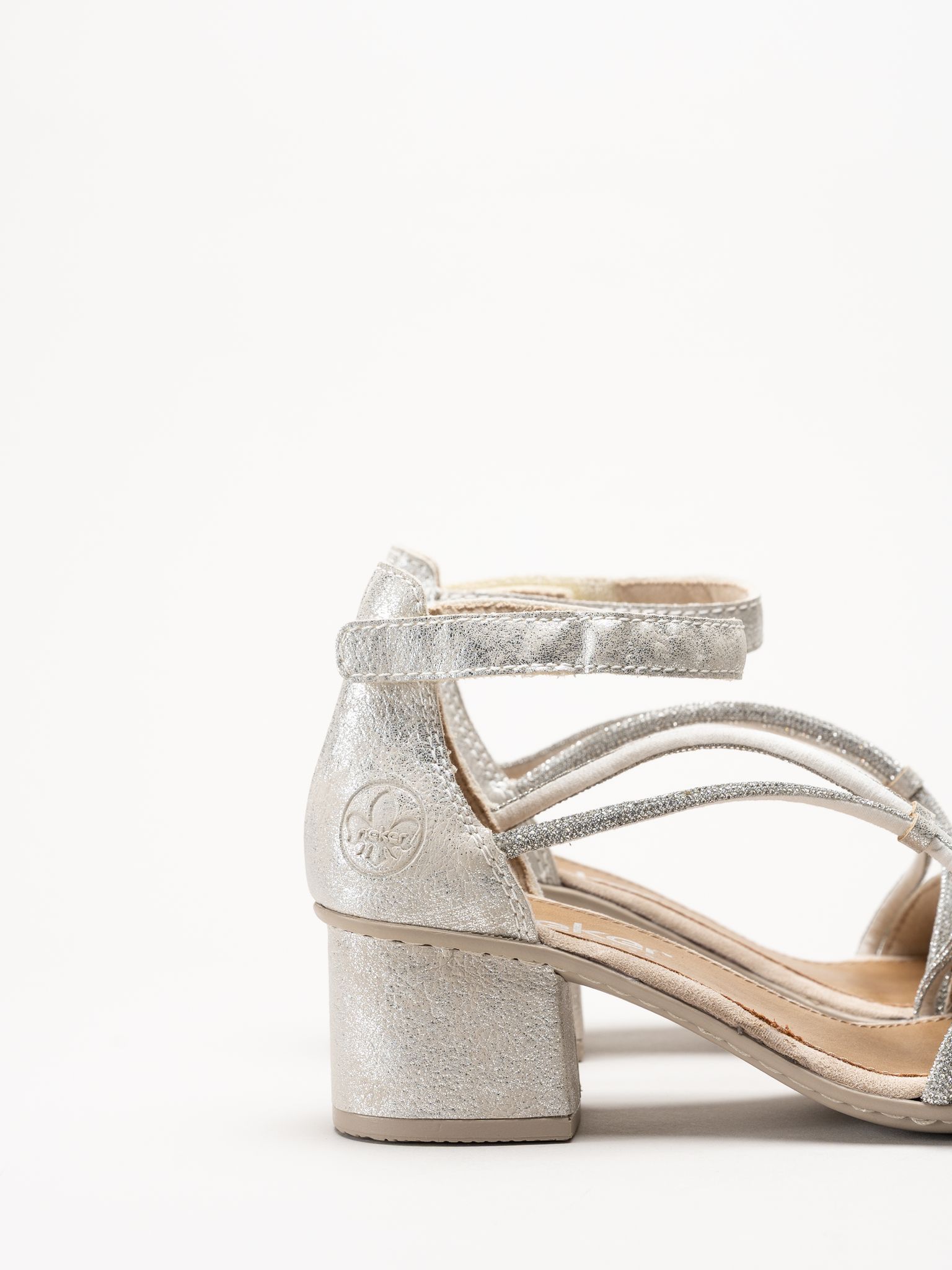 Rieker - Silverfärgade sandaletter