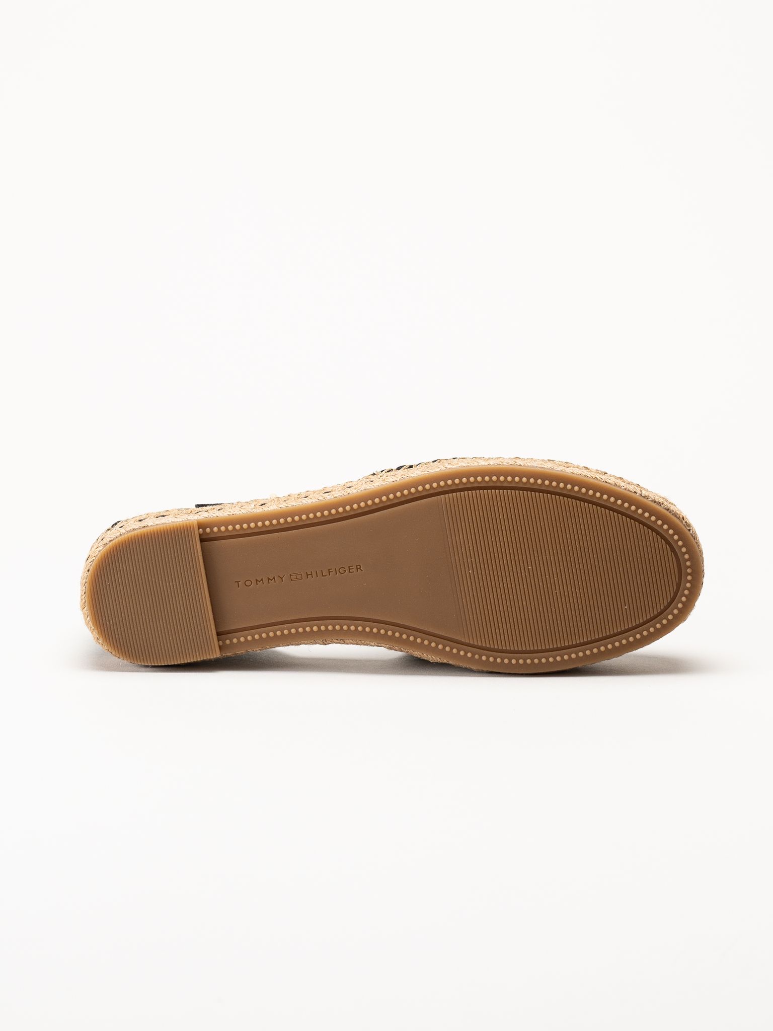 Tommy Hilfiger - Platform Suede Strap - Svarta espadrillos i mocka
