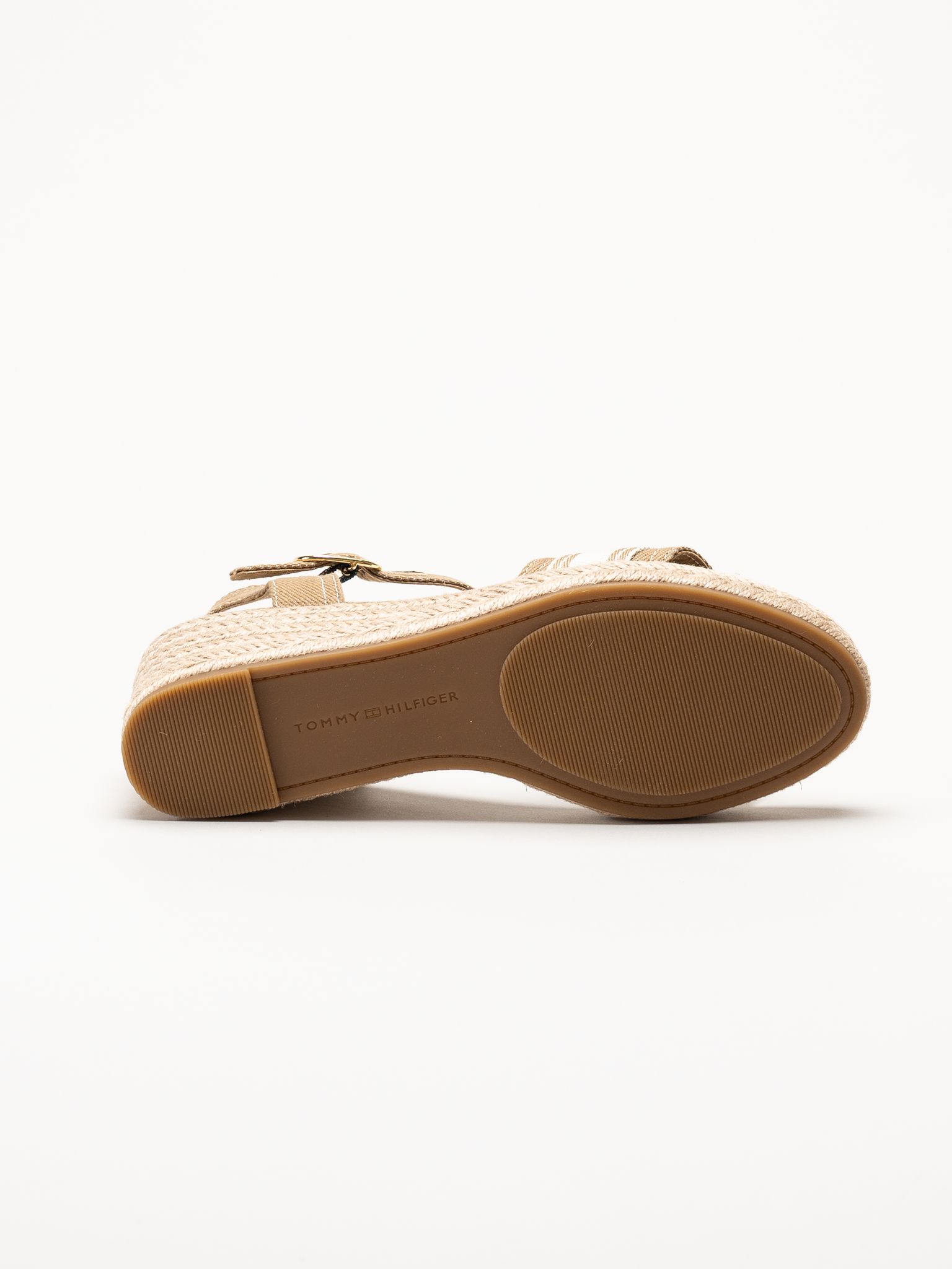 Tommy Hilfiger - Wedge Webbing - Beige espadrillos med kilklack