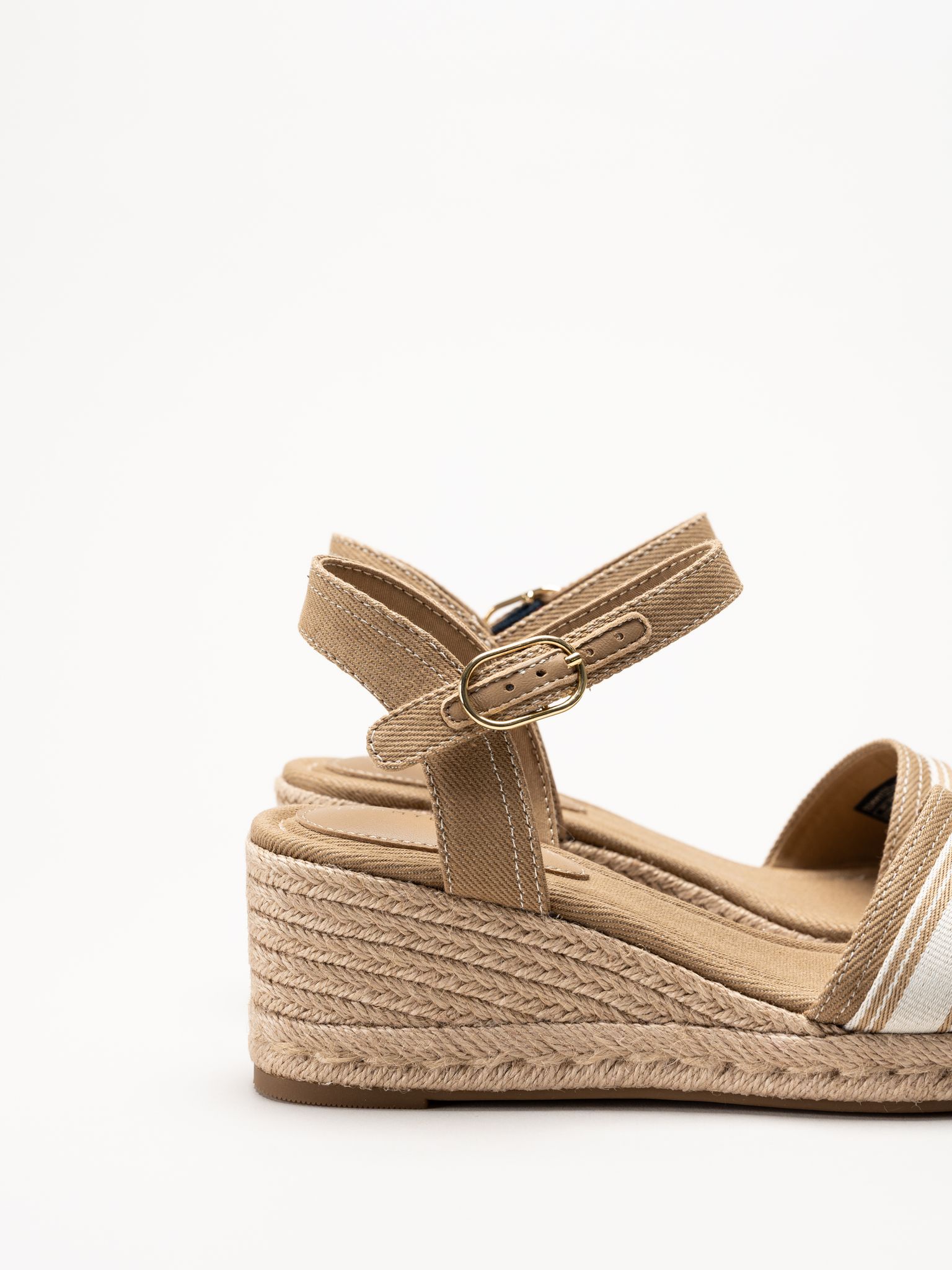 Tommy Hilfiger - Wedge Webbing - Beige espadrillos med kilklack