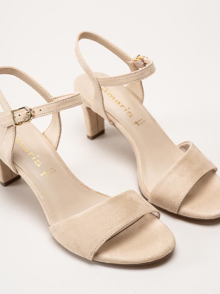 Tamaris - Beige sandaletter i textil