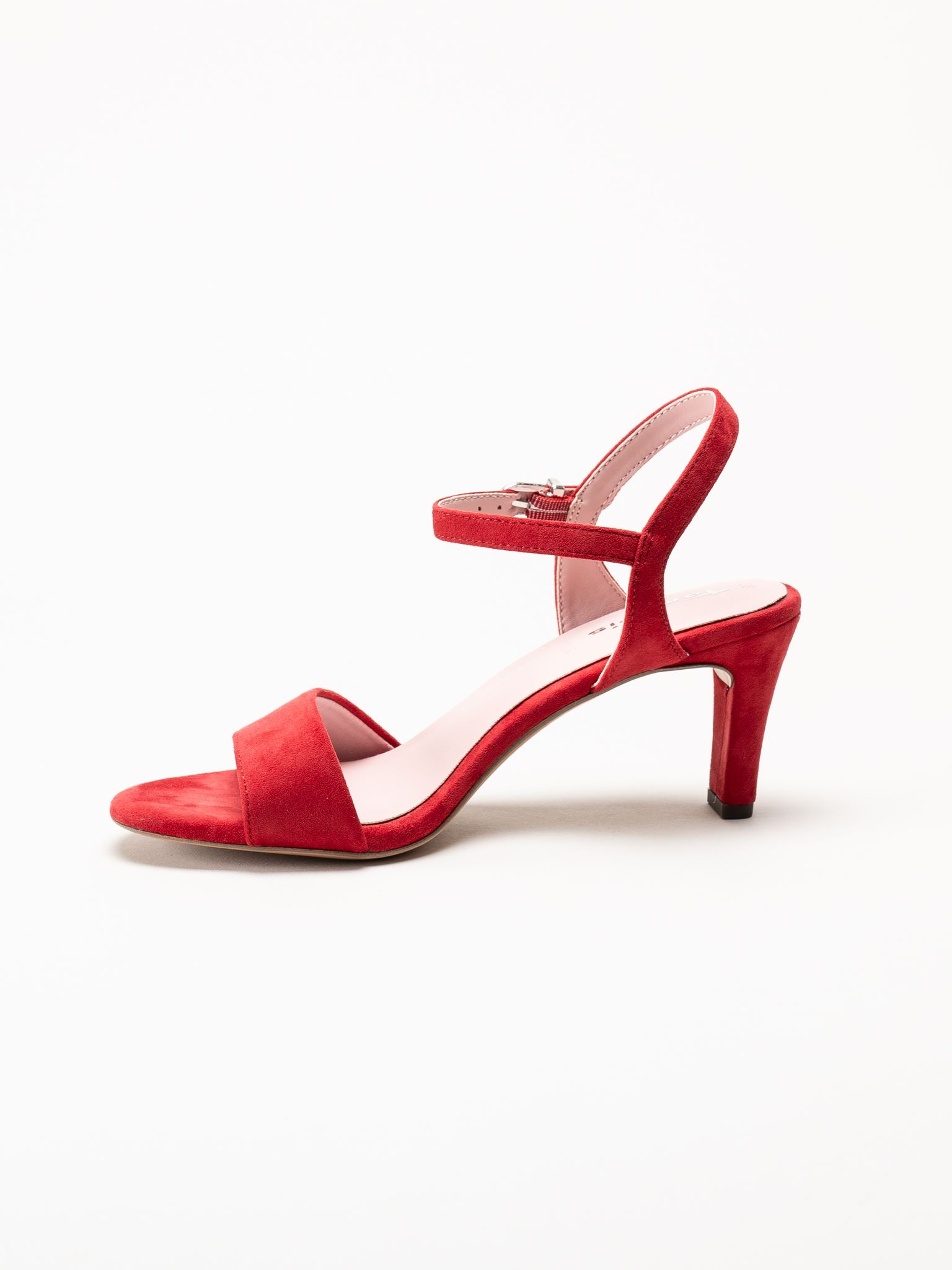 Tamaris - Röda sandaletter i textil