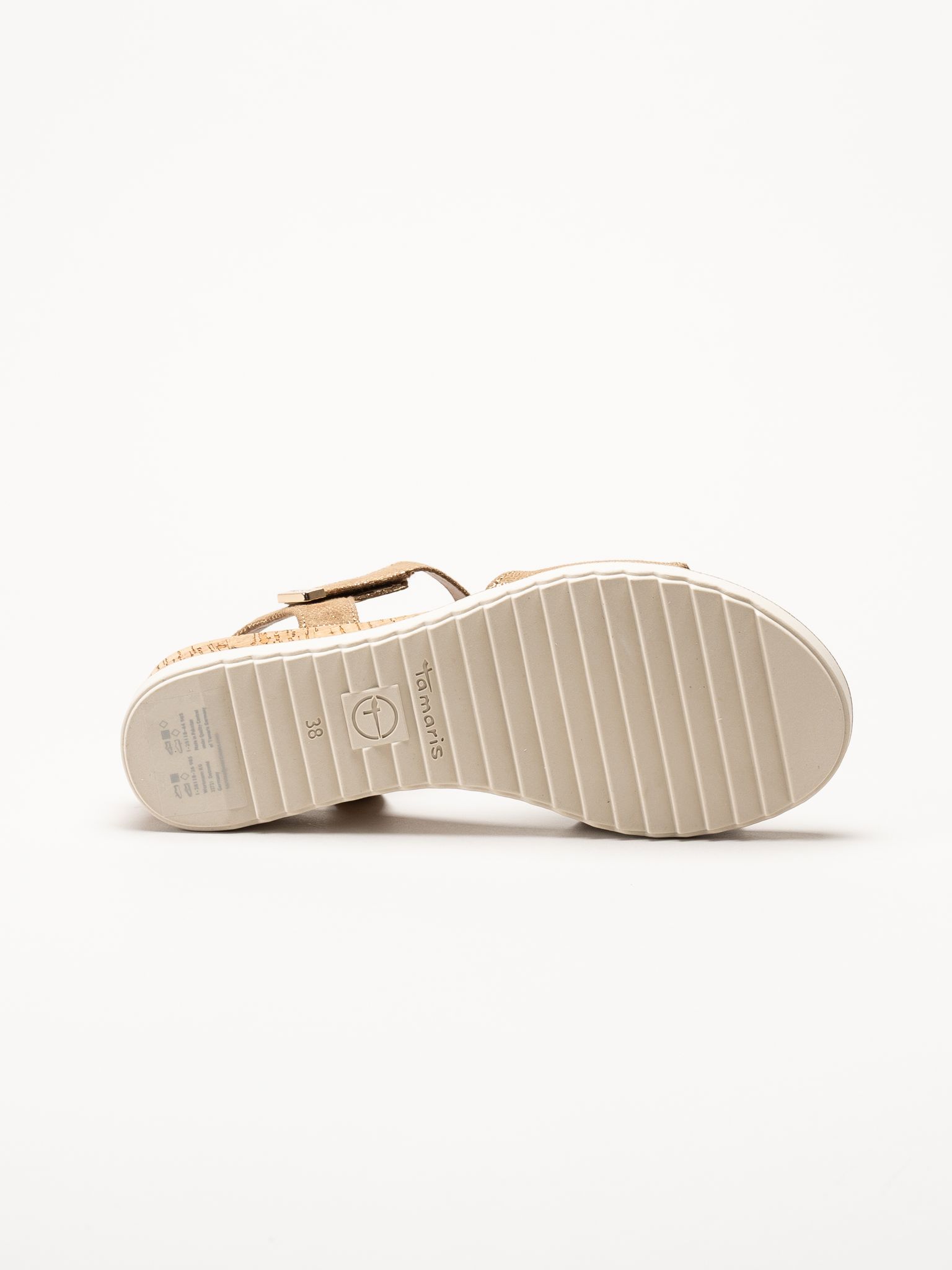 Tamaris - Bruna sandaletter med kilklack