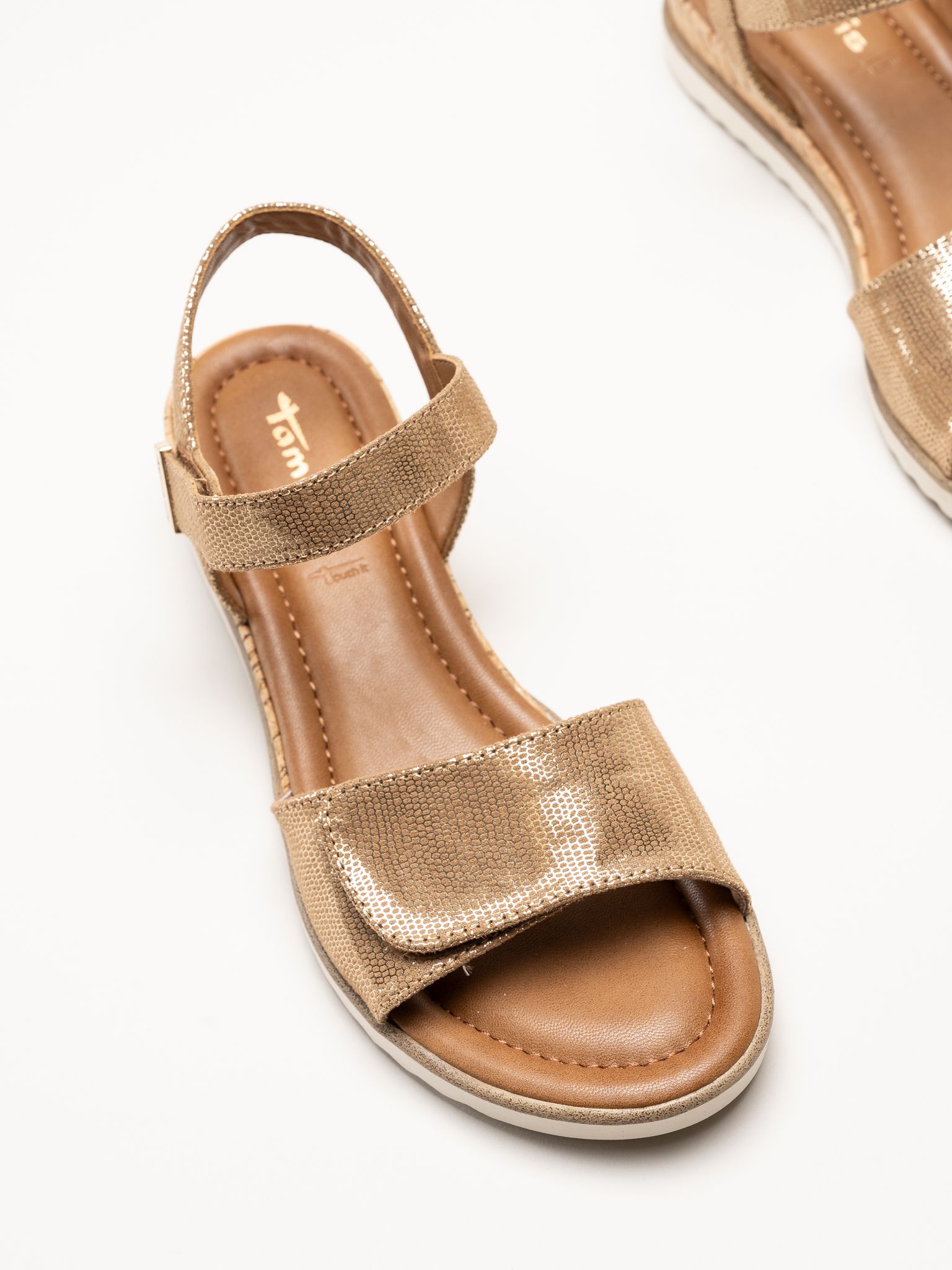 Tamaris - Bruna sandaletter med kilklack