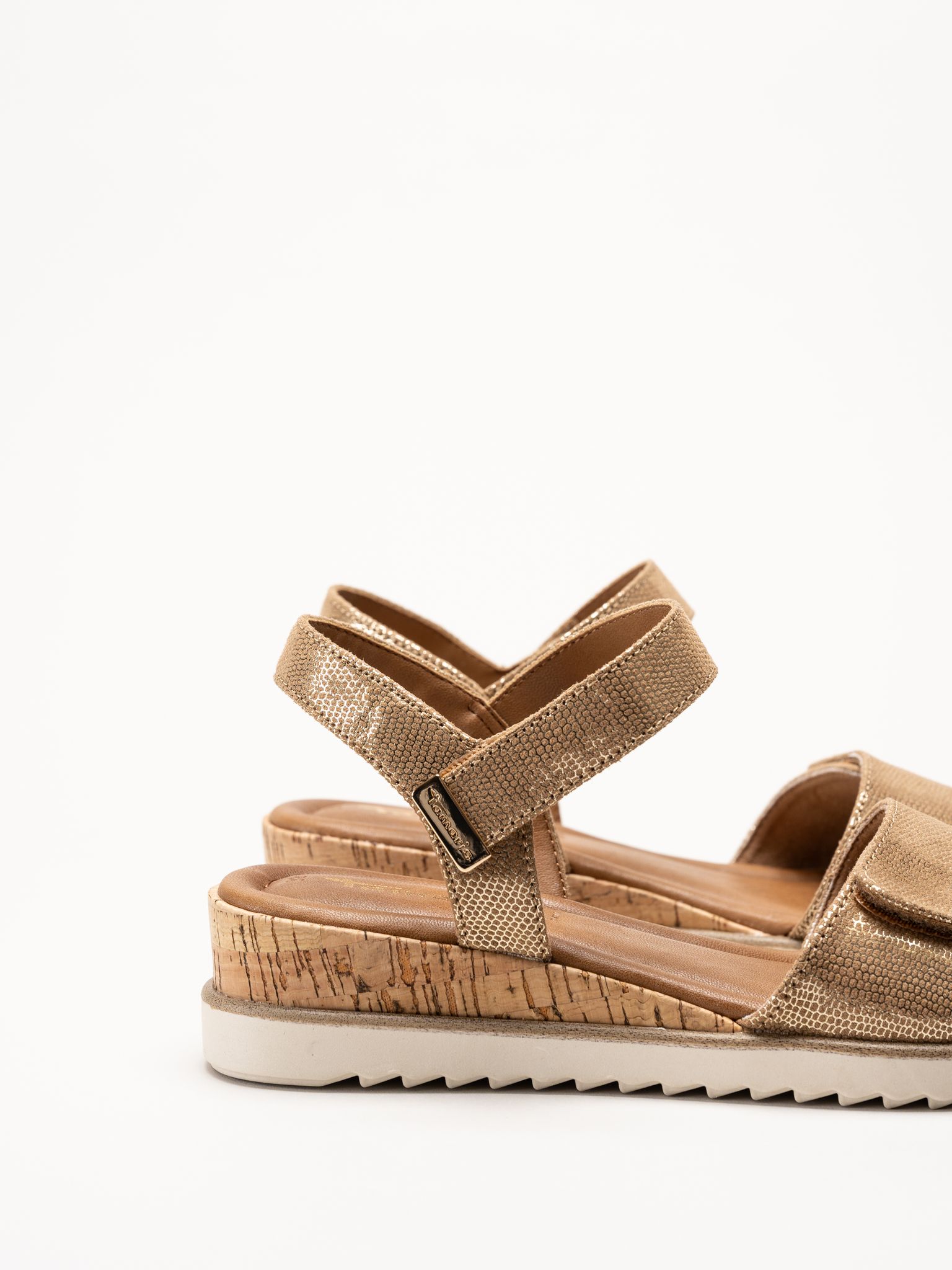 Tamaris - Bruna sandaletter med kilklack