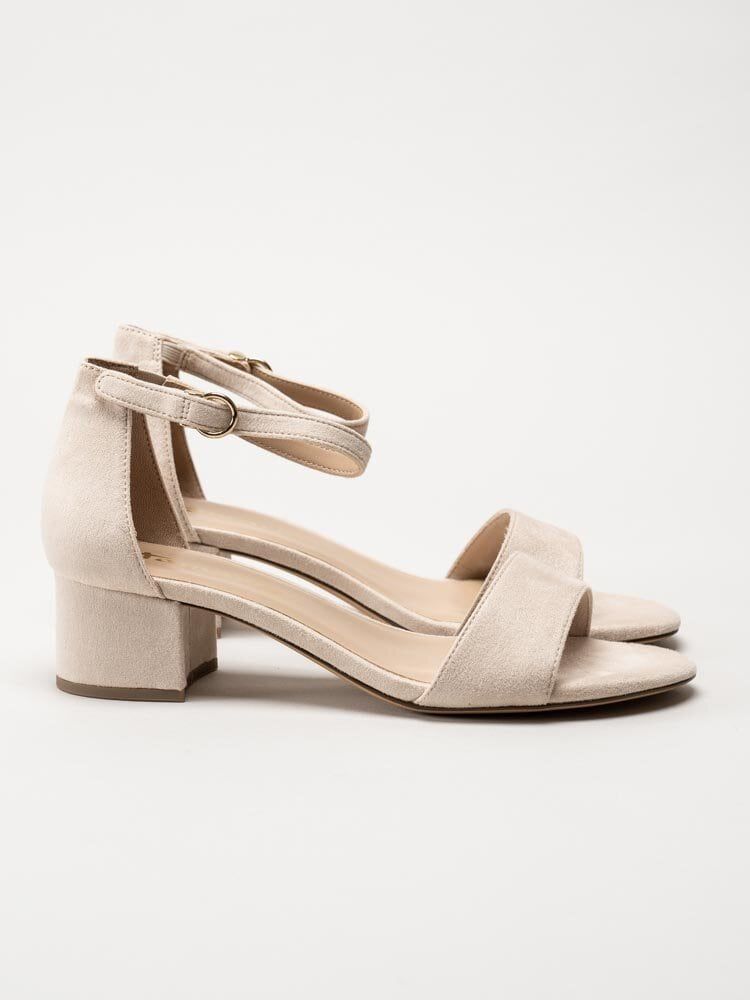 Tamaris - Beige sandaletter i mockaimitation