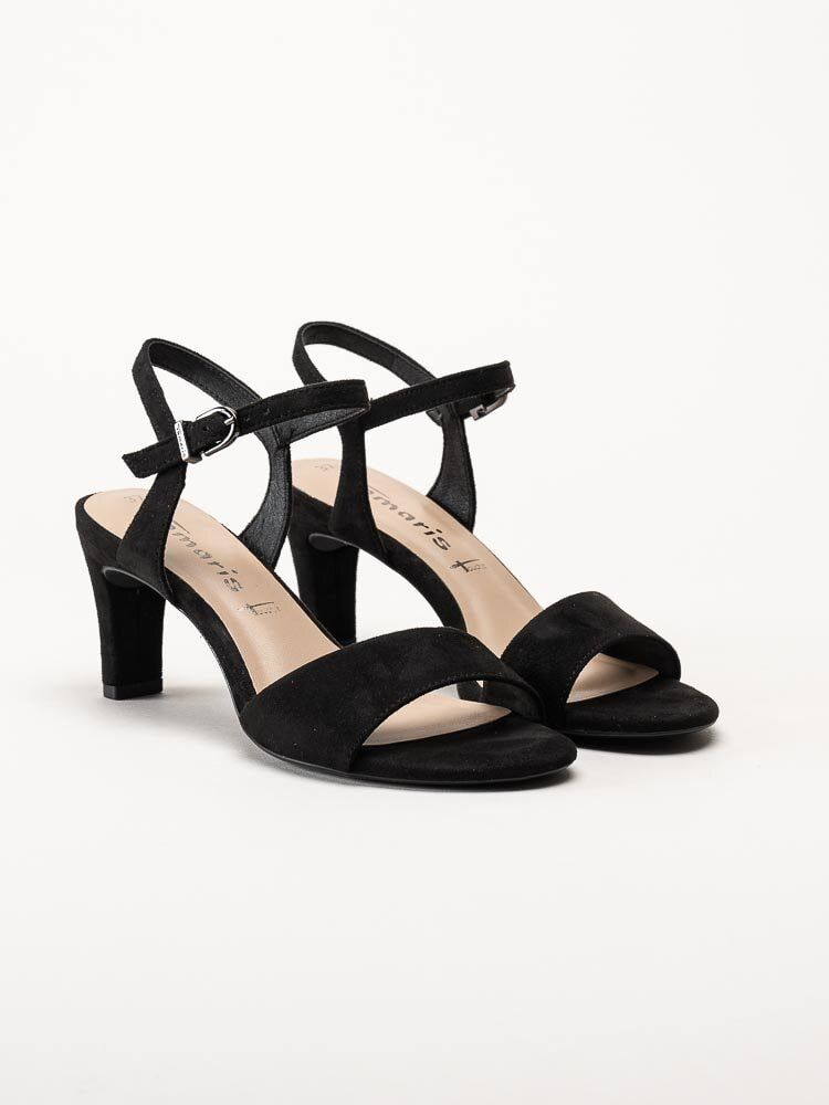 Tamaris - Svarta sandaletter i textil