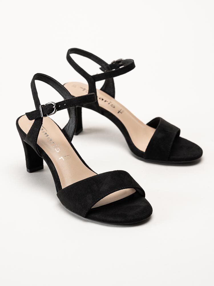 Tamaris - Svarta sandaletter i textil