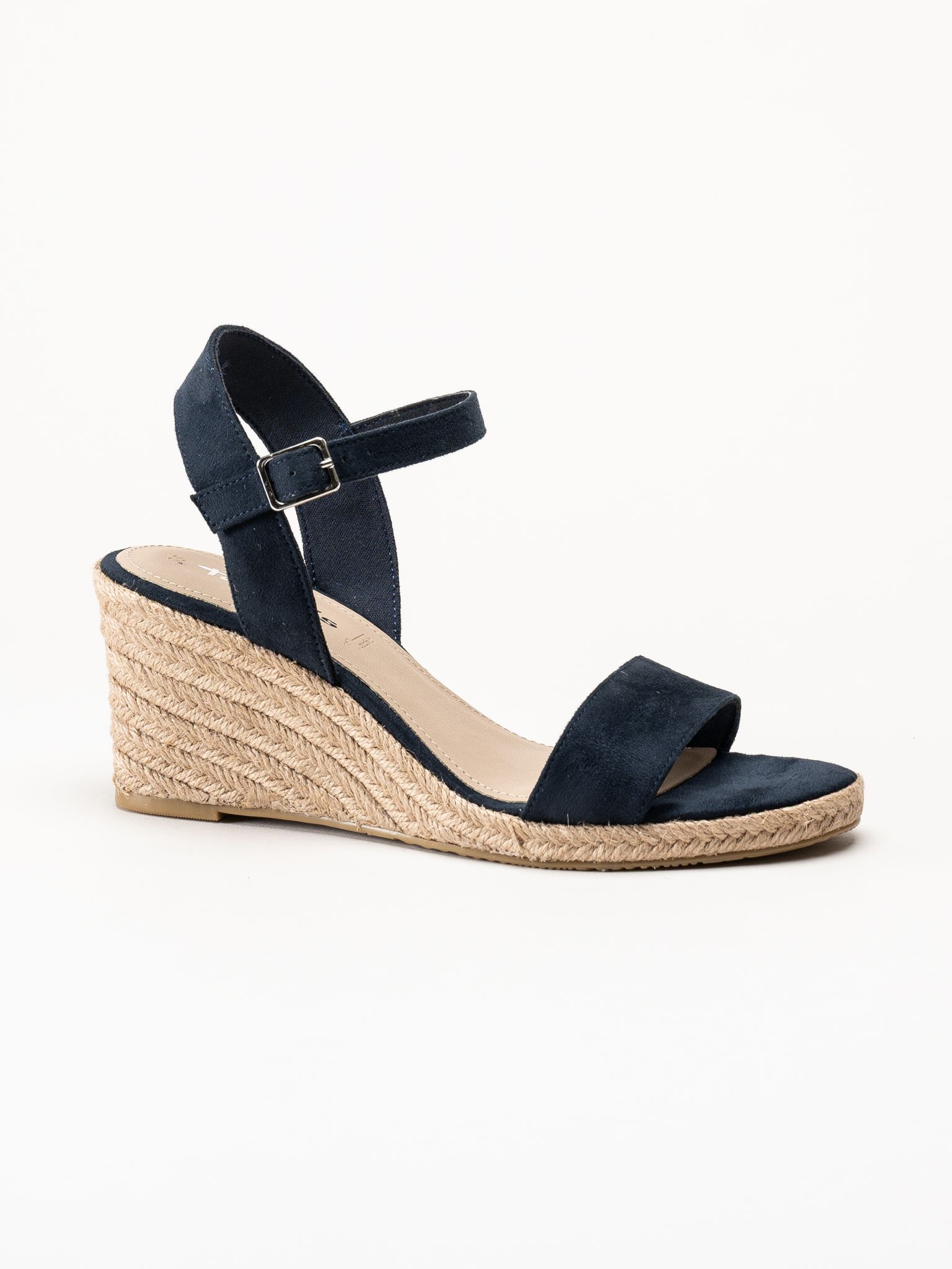 Tamaris - Blå espadrillos med kilklack