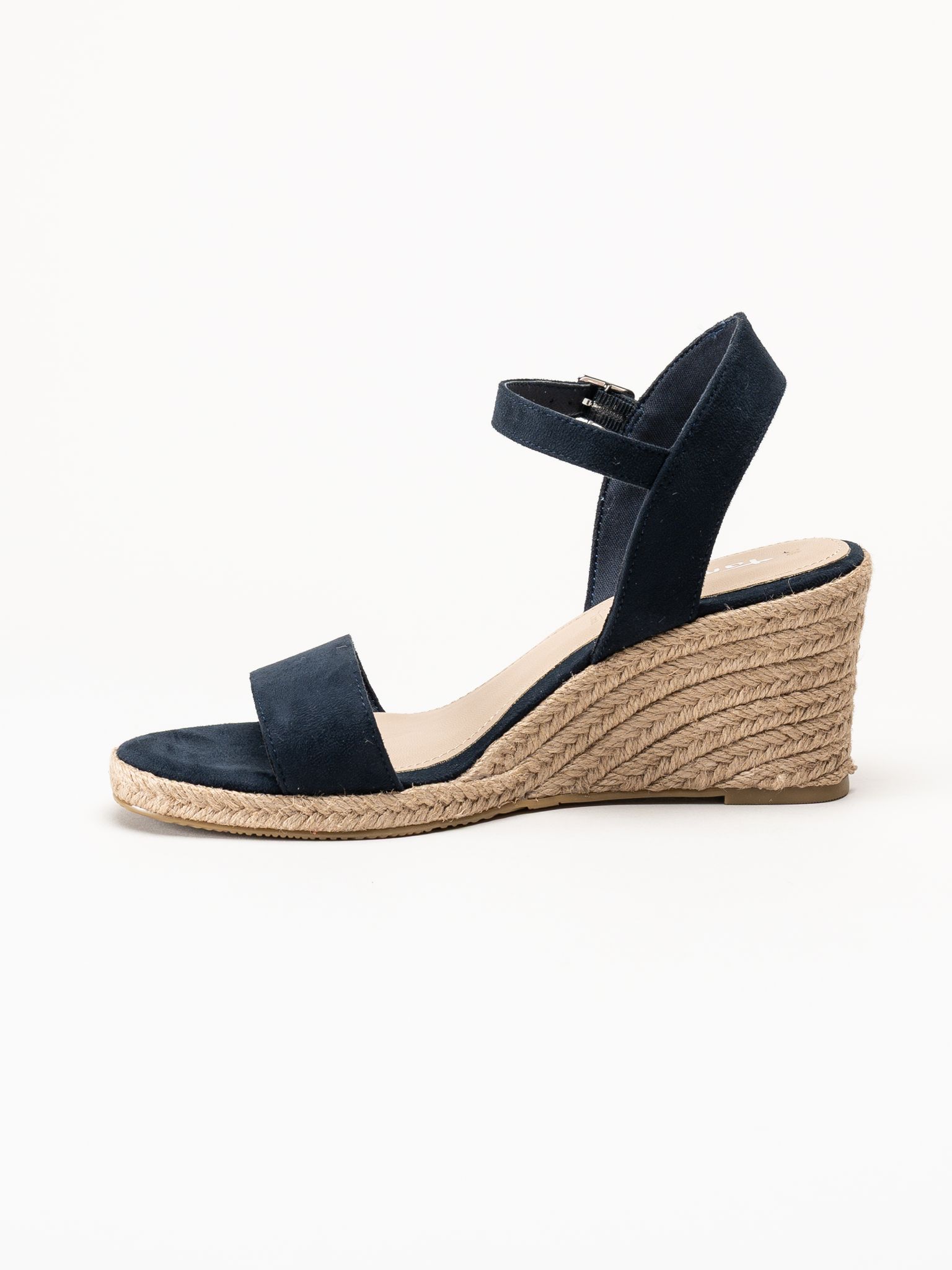 Tamaris - Blå espadrillos med kilklack